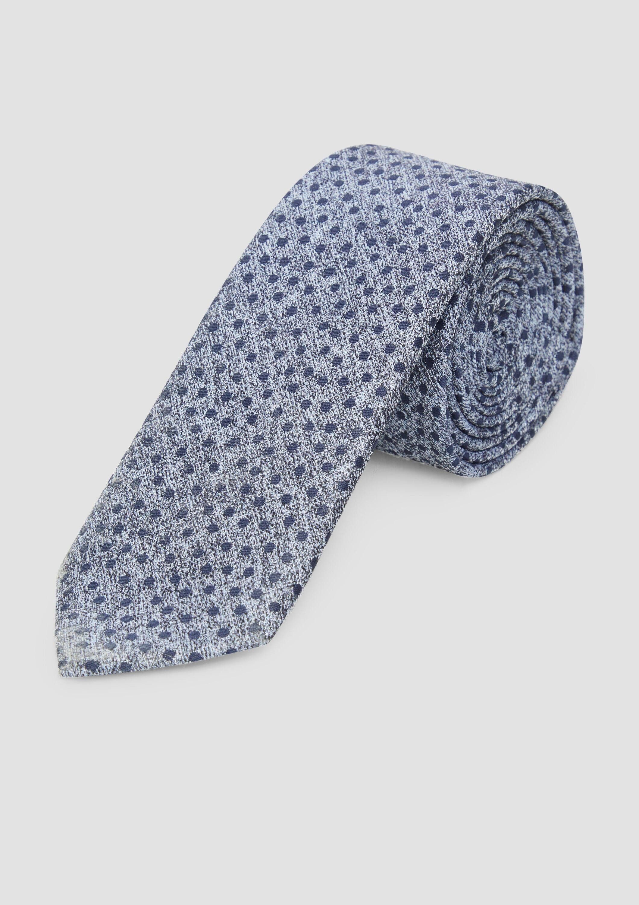 s.Oliver Krawatte Krawatte Elegante Business-Krawatte aus Seidenmix mit Jacquard-Muster
