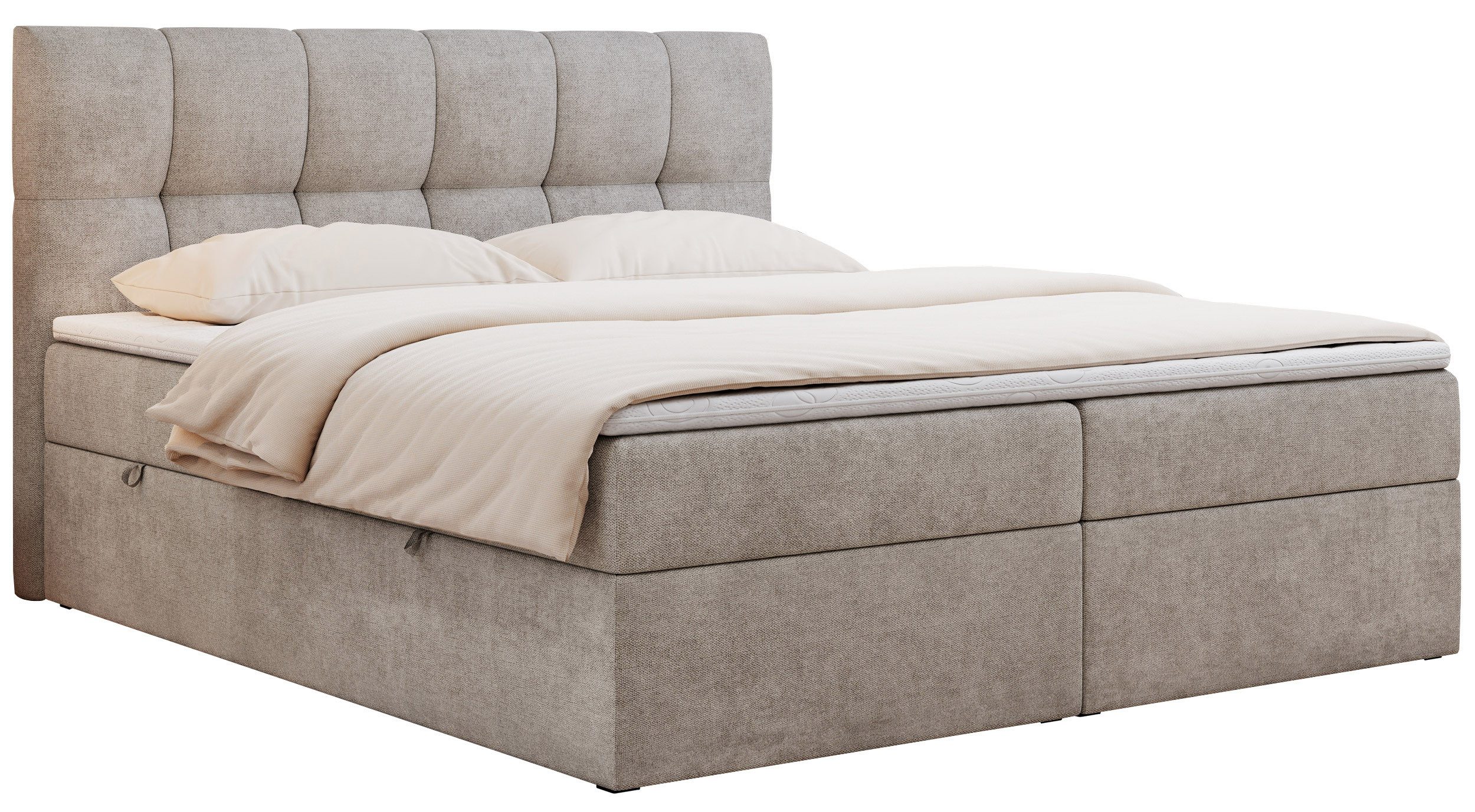 MKS MÖBEL Boxspringbett Rico (Set, Packung, T30-Schaum, Polsterbett, 7 Härt günstig online kaufen