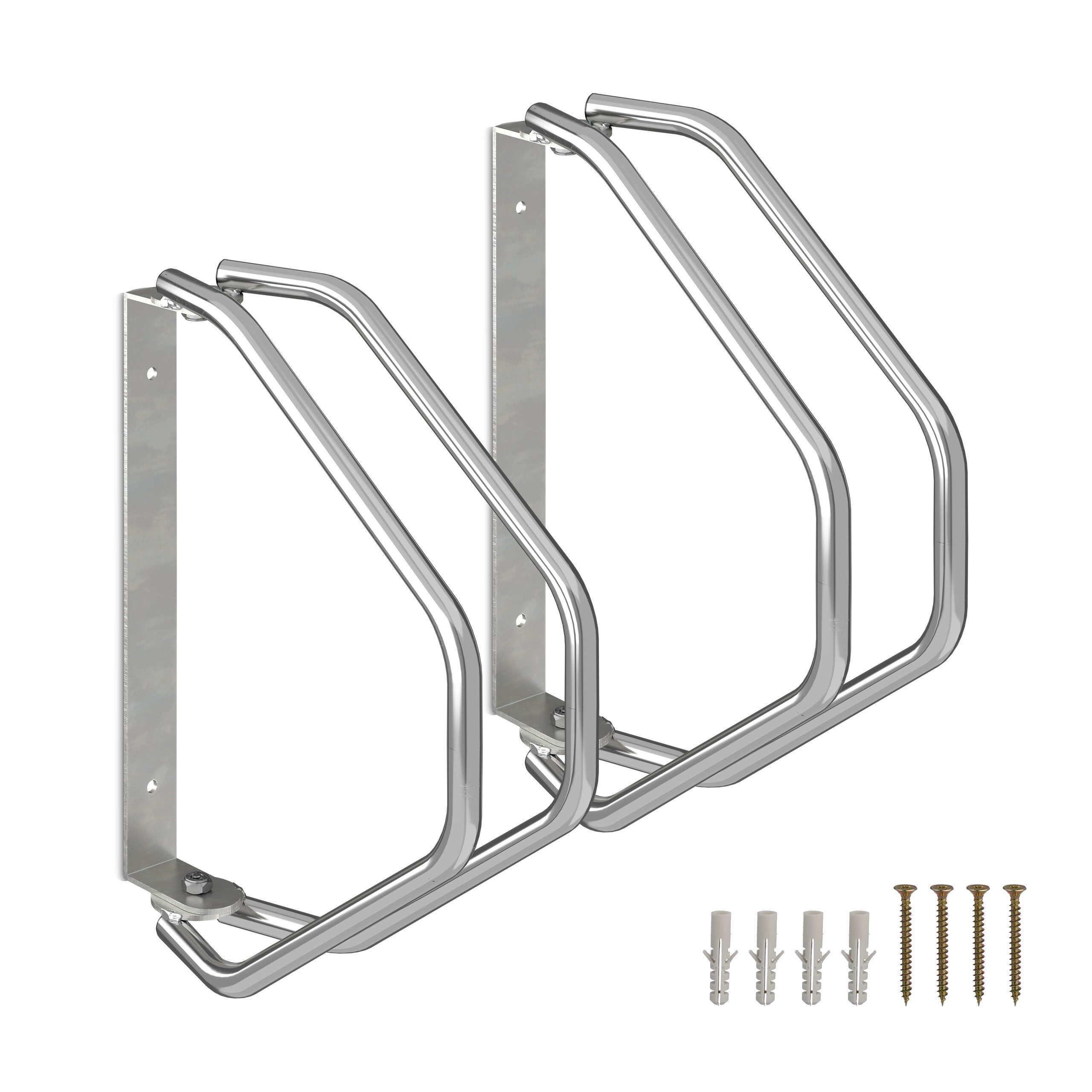 relaxdays Fahrradständer Schwenkbarer Fahrradständer Wand im Set (2-St), 2er Pack