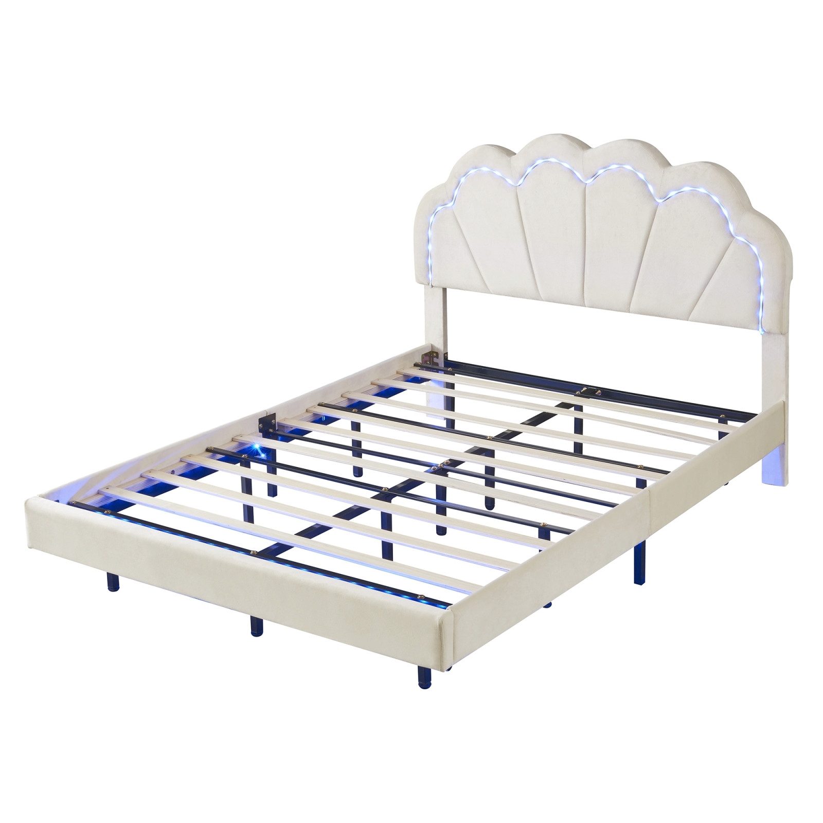 PXloue Polsterbett Kinderbett Jugendbett (Kopfteil hochstellbar), Doppelbet günstig online kaufen