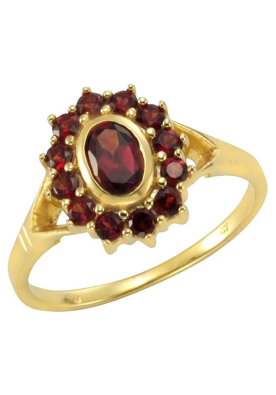 Firetti Fingerring Schmuck Geschenk Gold 333 Damenring Goldring Edelstein Farbstein, mit Granat