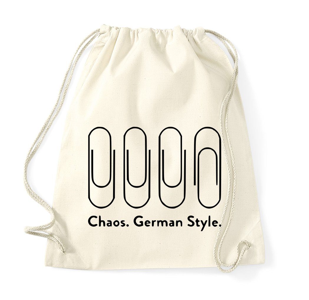 Youth Designz Turnbeutel Chaos German Style Baumwoll Tasche Turnbeutel, mit modischem Print