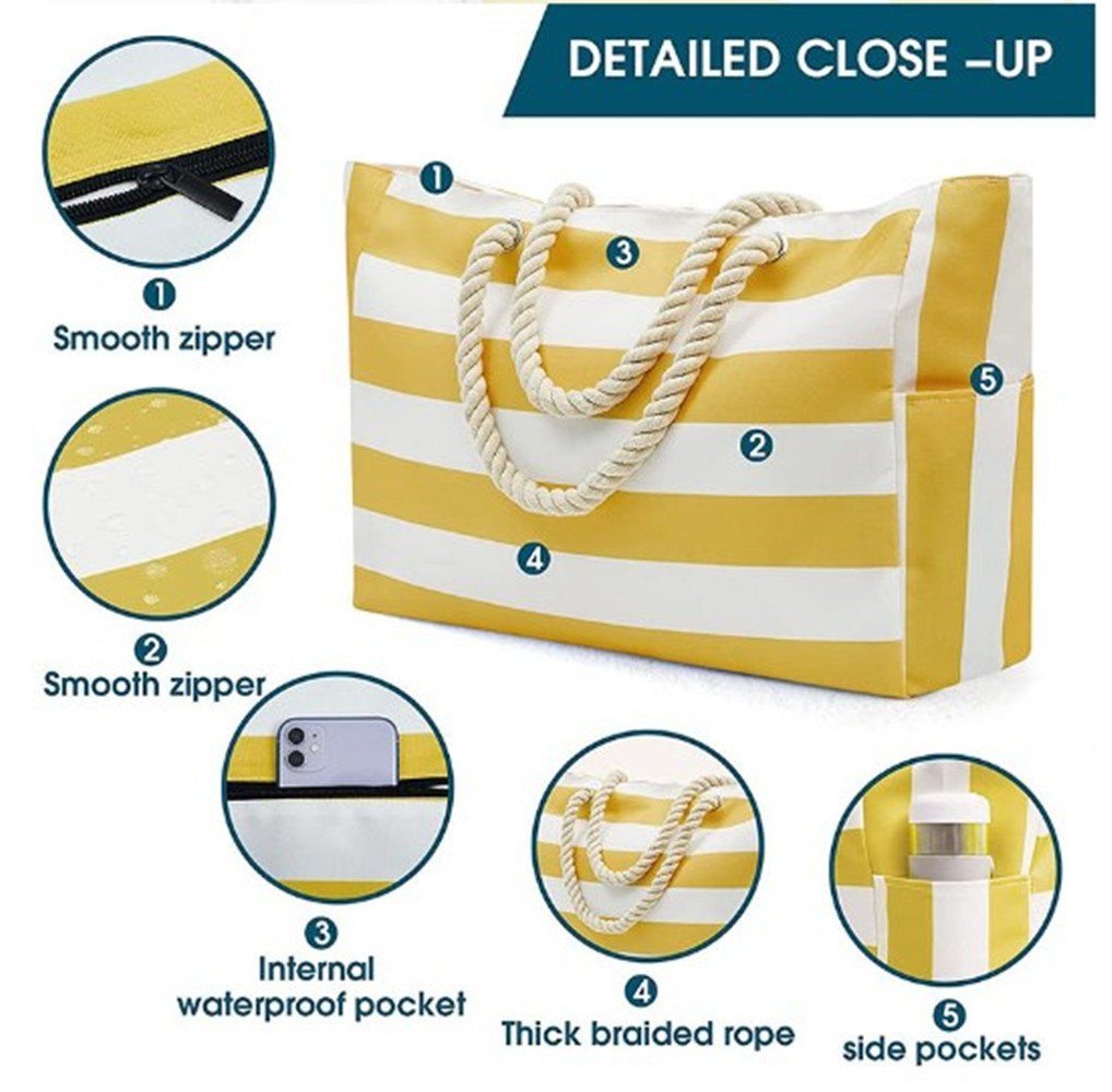 XDeer Strandtasche Strandtasche,Grosse Strandtasche XXL Familie, günstig online kaufen