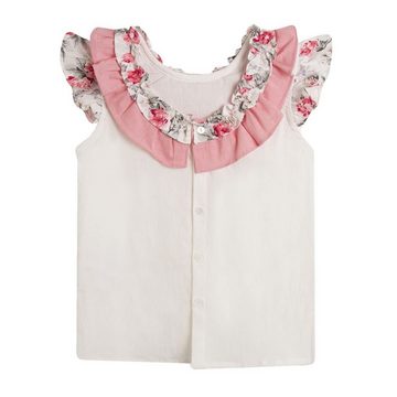 suebidou Top & Rock Bluse & Rock Bekleidungsset 2 teilig Outfit für Mädchen niedliches Blumenmuster dezent