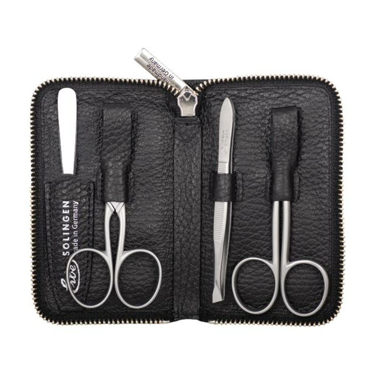 ERBE Körperpflegemittel Inox Reißverschluß-Etui Schwarz