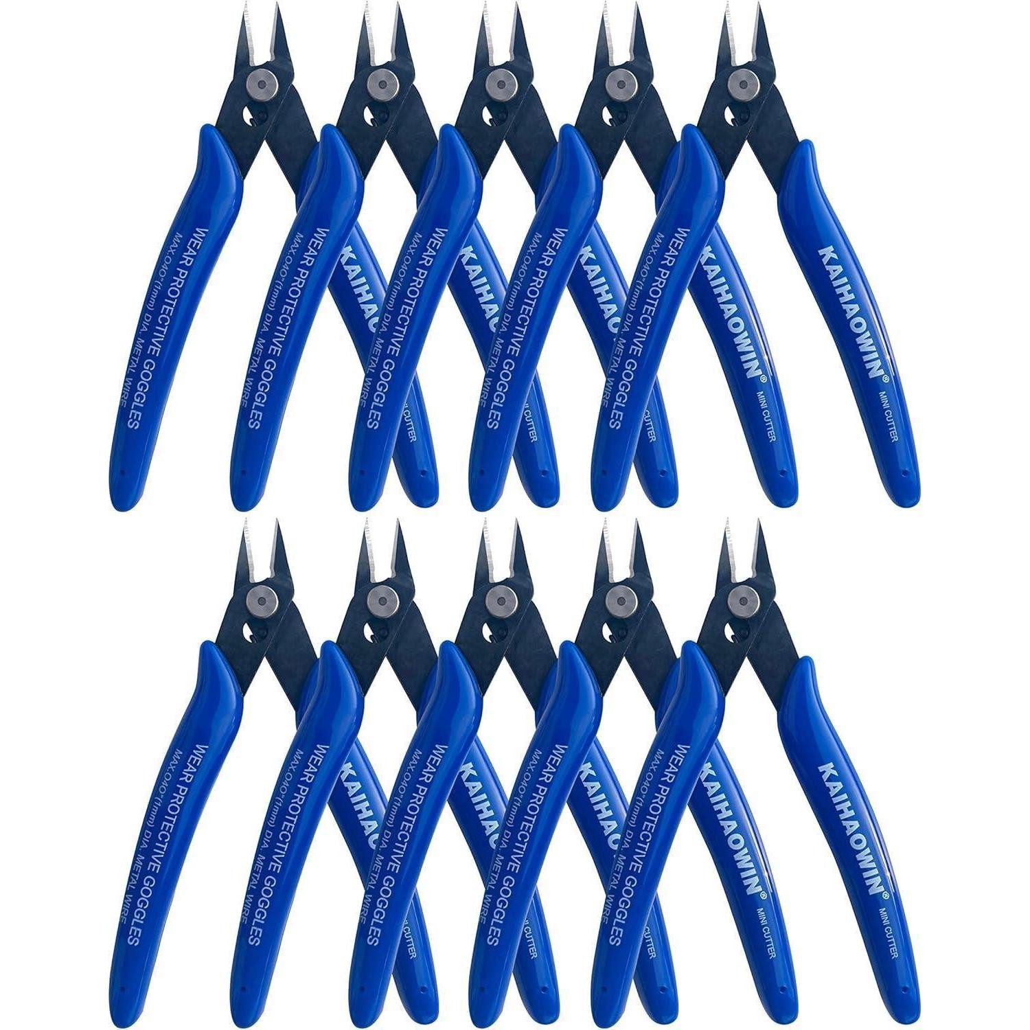Seitenschneider Seitenschneider 10er Set 170 mm Präzisionsdrahtschneider mini blau