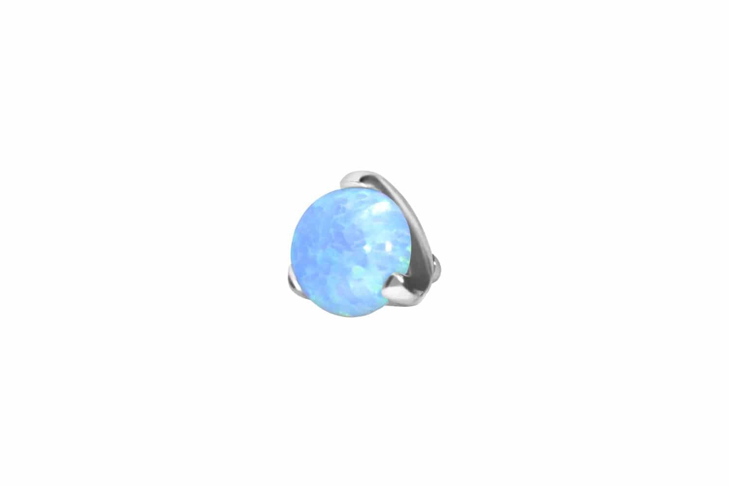 PIERCINGLINE Piercing-Set Titan Schraubaufsatz mit Außengewinde SYNTHETISCHER OPAL (Schraub-Aufsätze, 1-tlg)