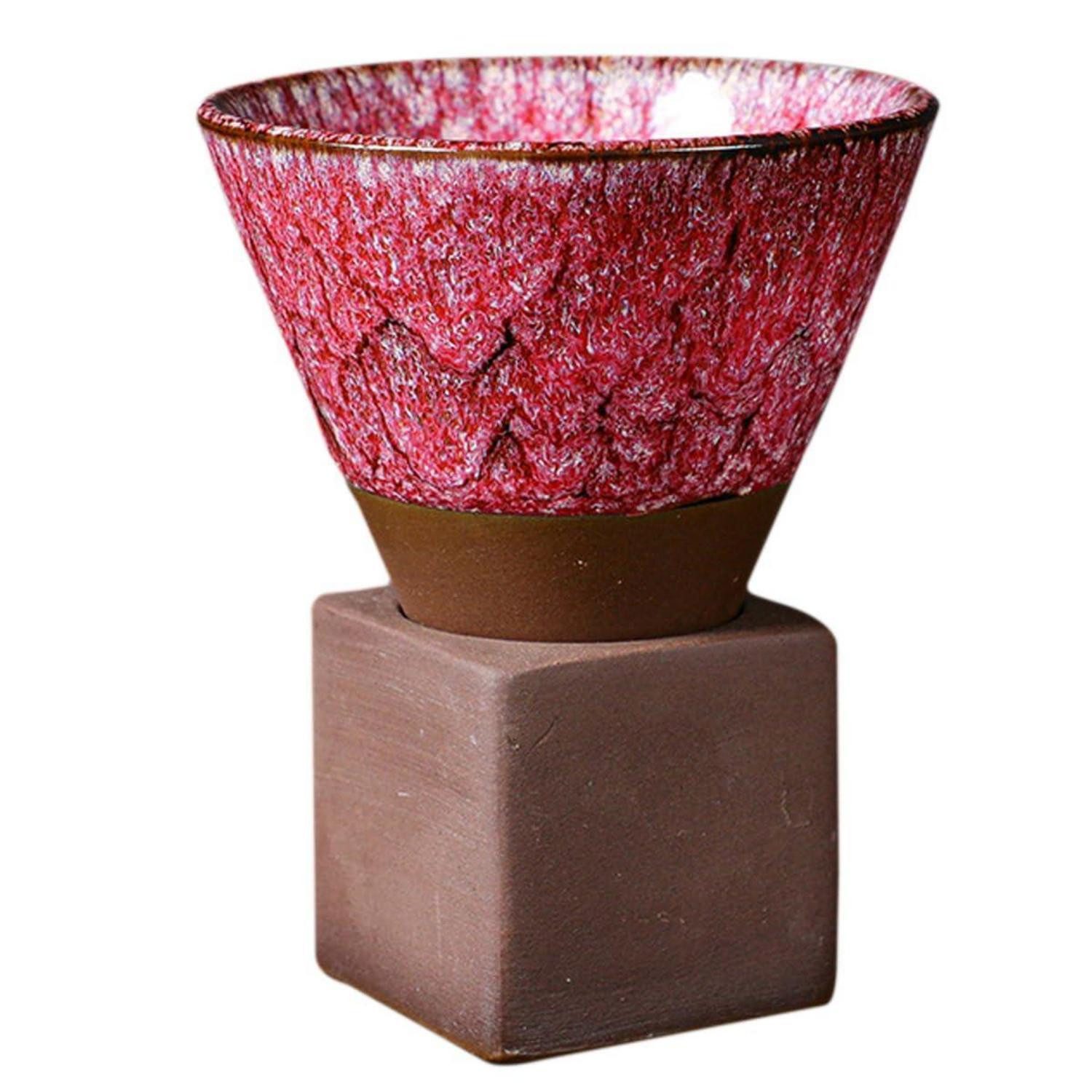 LuxusKollektion Espressotasse Kaffeetasse Kegelform Keramik 200ml dreieckig, Keramik