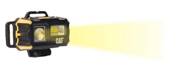 CAT CATERPILLA LED Arbeitsleuchte CAT LED Arbeitsleuchte, 250 Lumen, 250-Lumen-Direktstrahl, 120-Lumen-Flutlicht, roter LED-Strahl für Nachtsicht, rotes Blinklicht hinten für die Sicherheit im Dunkeln, LED fest integriert