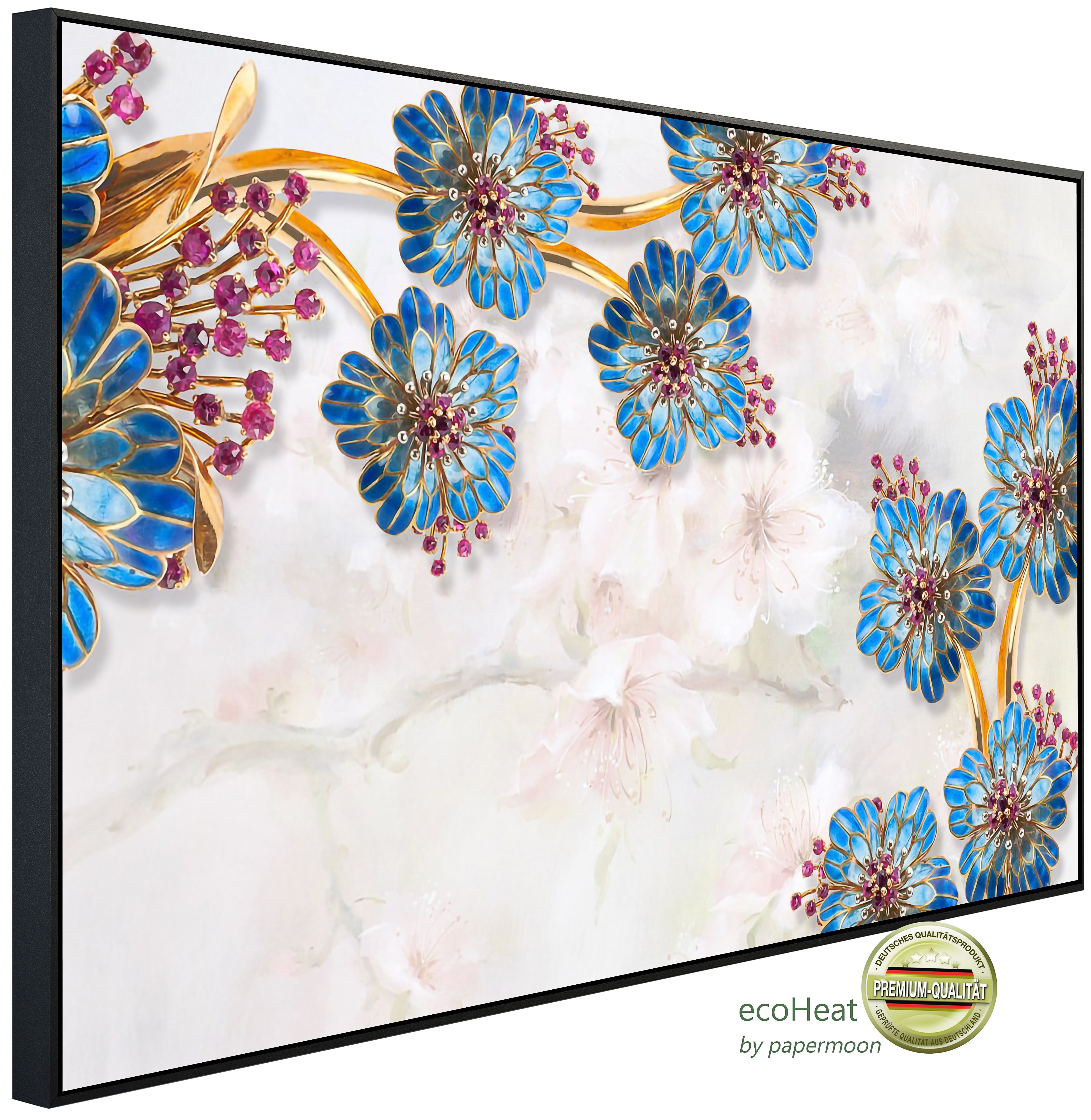 Infrarotheizung INFRAROT-BILD-HEIZUNG, Muster mit Blumen