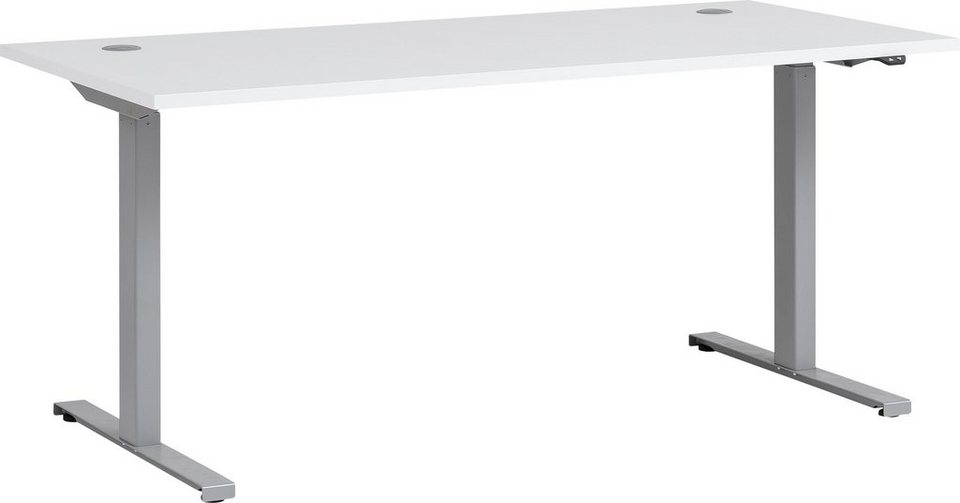 Tischplatte 2 mit Schreibtisch Serie 1600, Schildmeyer Kabeldurchlässen