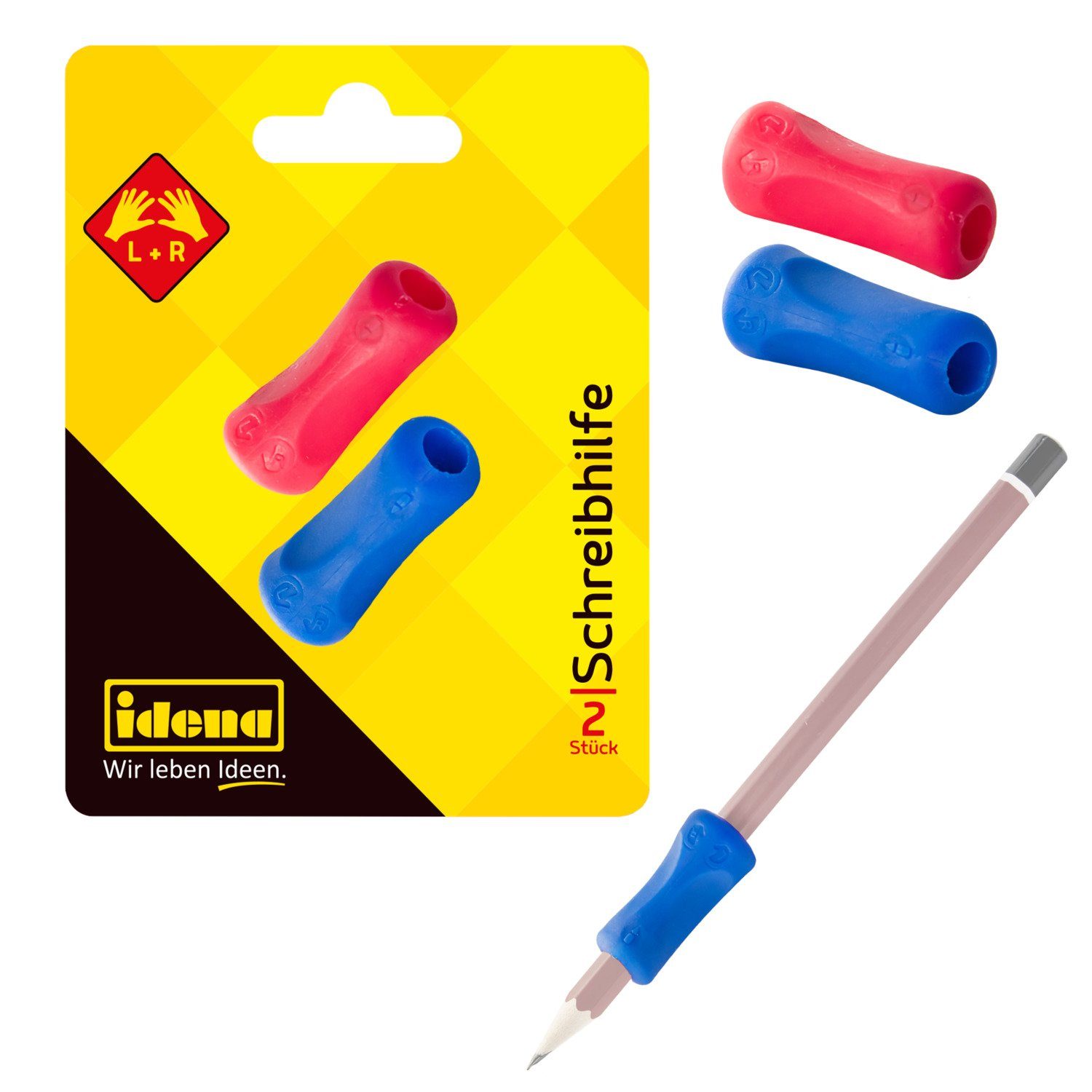 Idena Bleistift Idena Schreibhilfe 2er blau pink