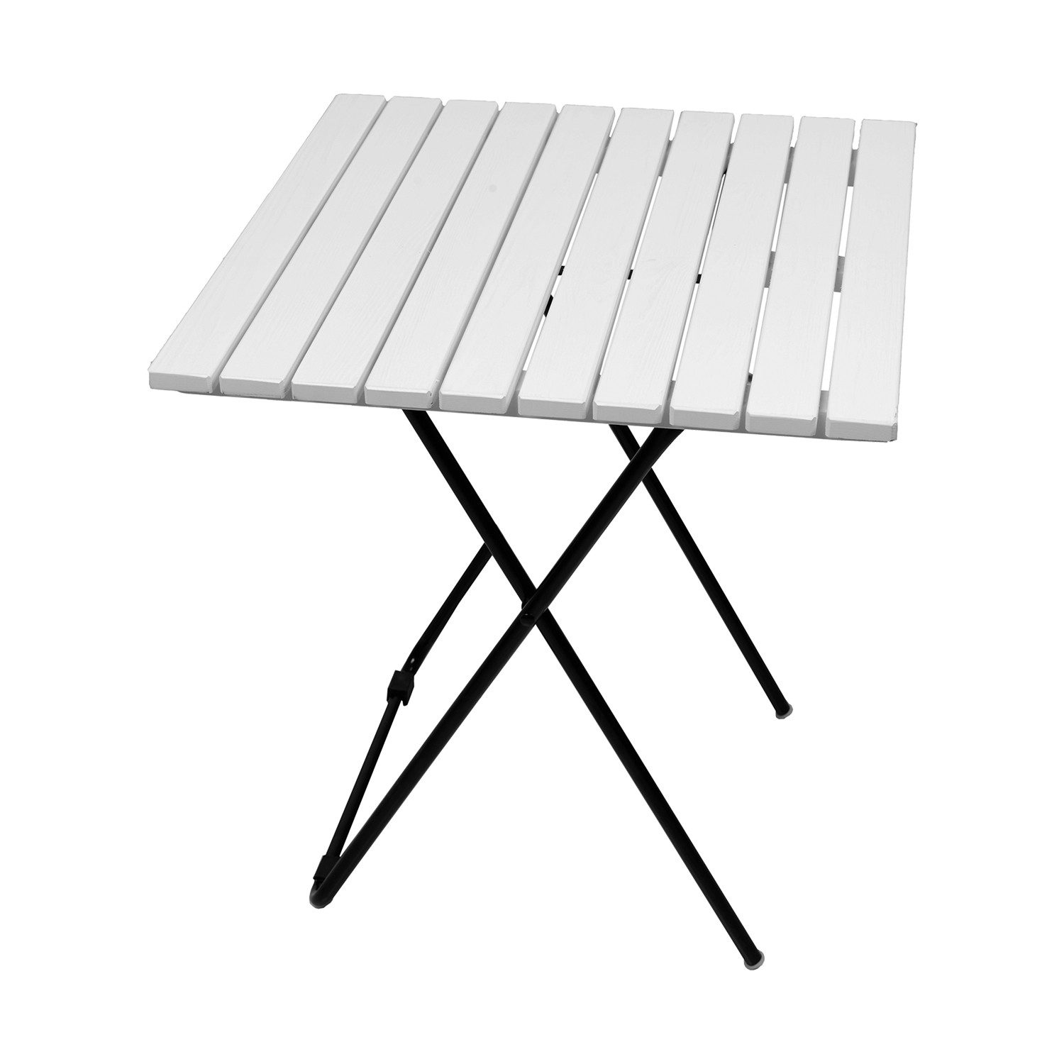 Mojawo Campingtisch Holz/Metall Campingtisch Beistelltisch Klapptisch klappbar 45x45cm