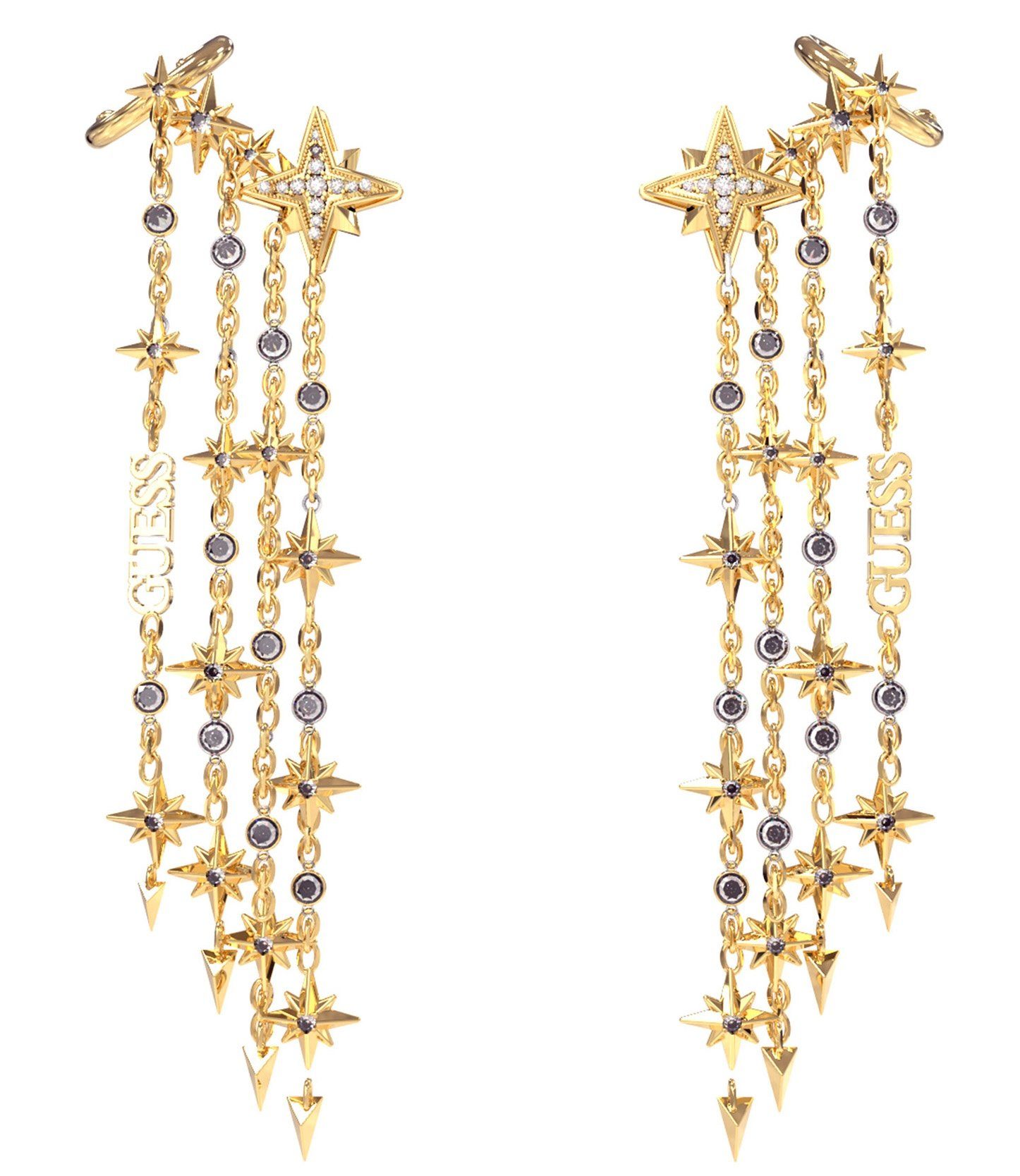 Guess Paar Ohrhänger Ohrhänger Goldfar...