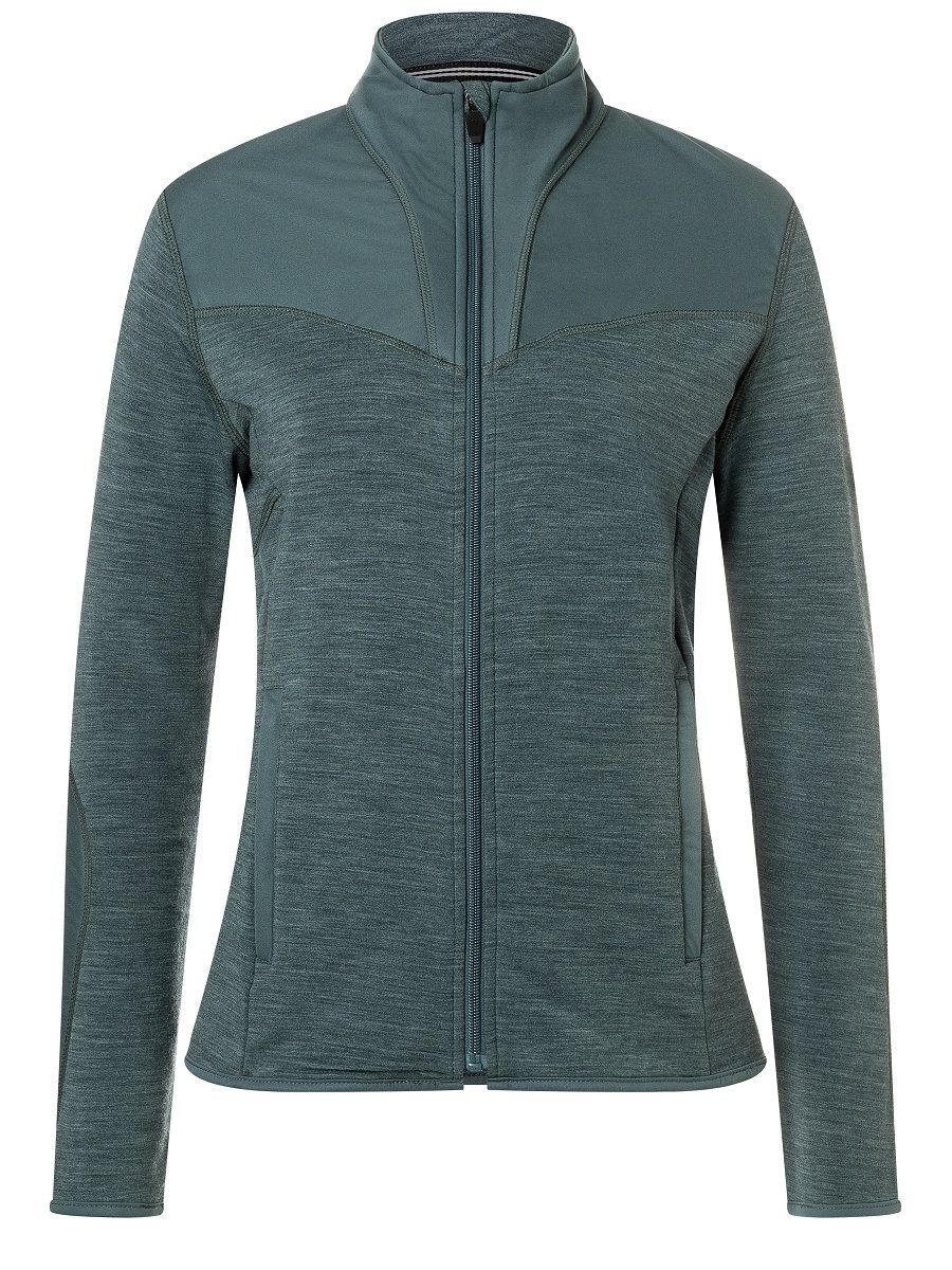 SUPER.NATURAL Outdoorjacke Merino Jacke W ALPINE TRACK wärmender Merino-Materialmix