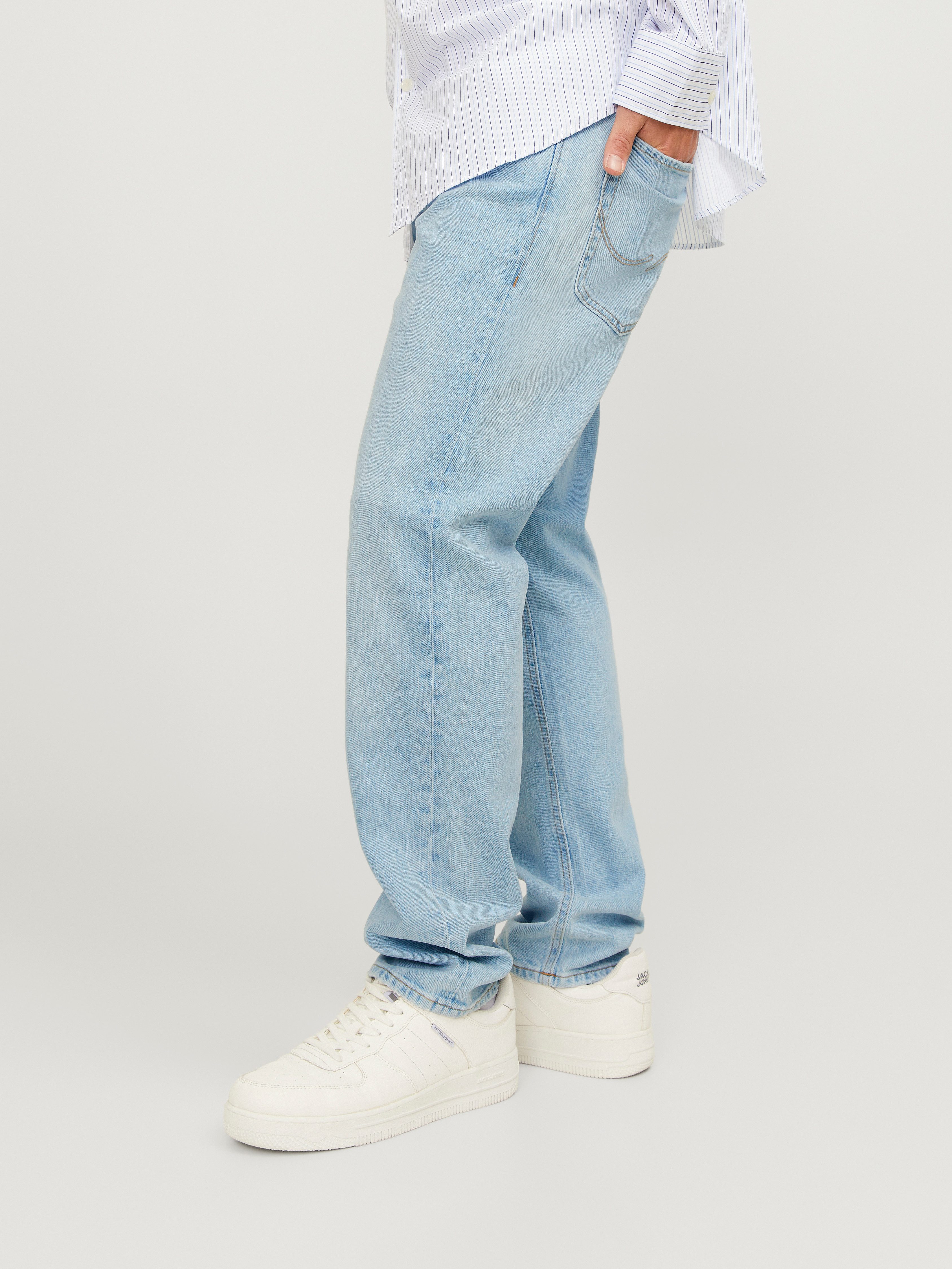 Jack & Jones Tapered-fit-Jeans JJIMIKE aus elastischem Material und Used-Wa günstig online kaufen