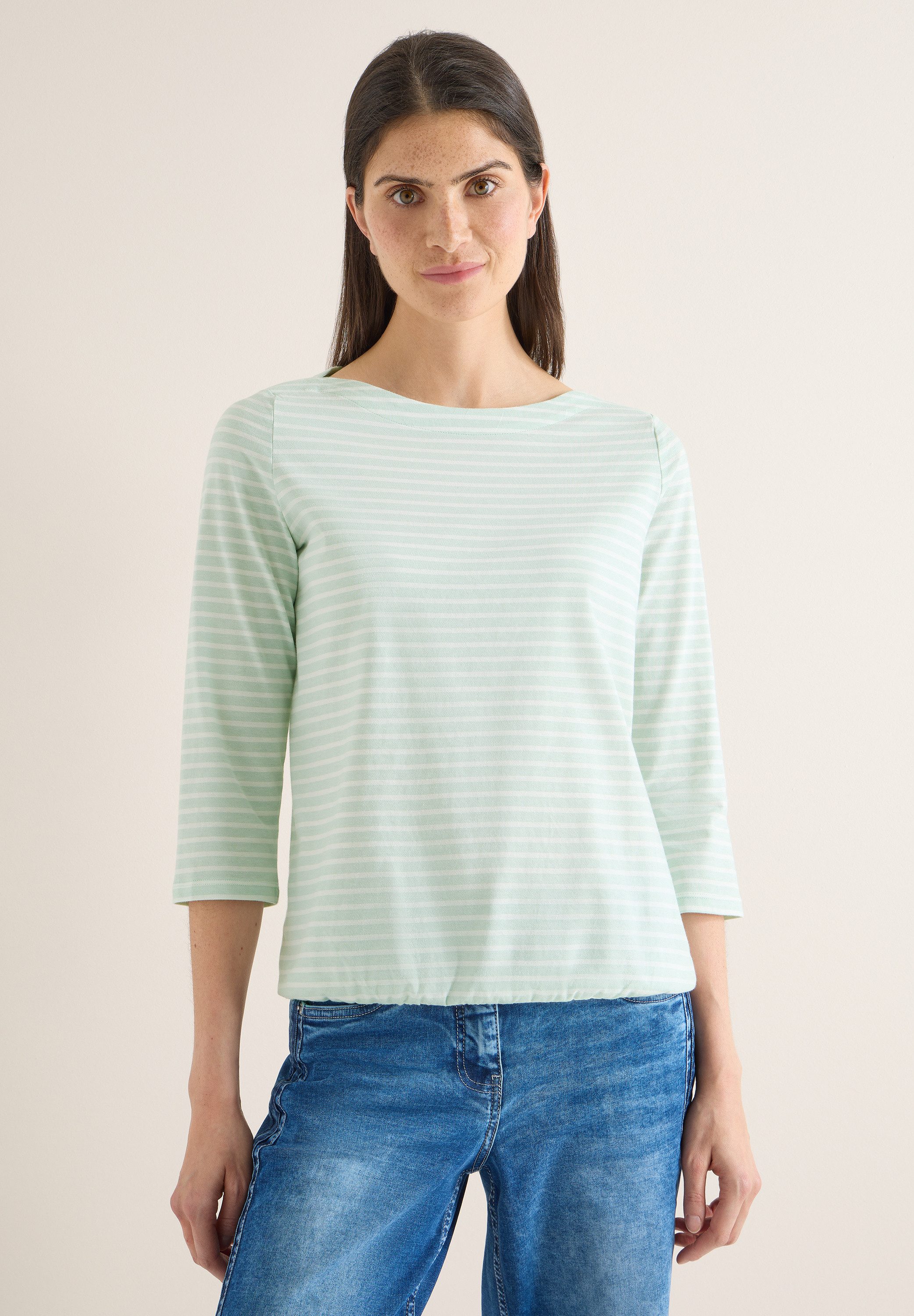 CECIL 3/4-Arm-Shirt mit U-Boot-Ausschnitt günstig online kaufen