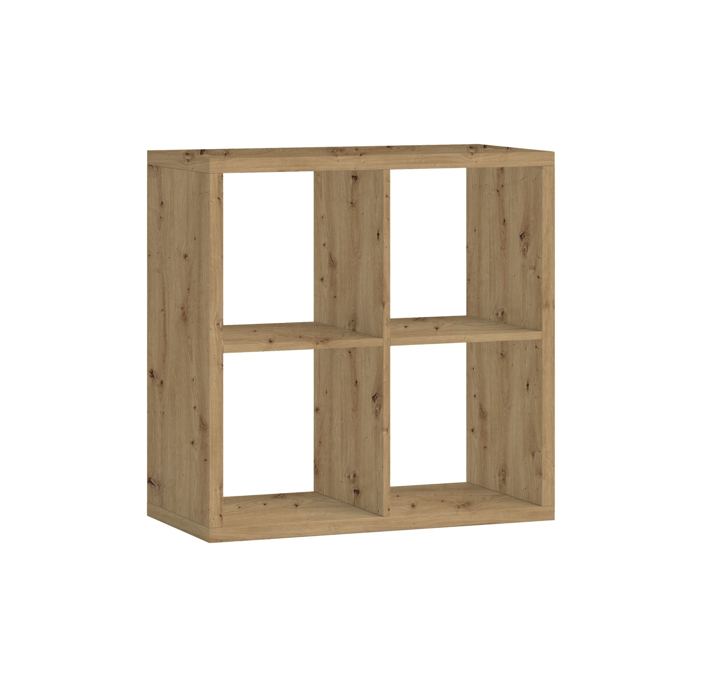 PREISBRECHER Raumteiler Style, 4 Fächer, Artisan Eiche Dekor - 77x77x38cm (BxHxT)