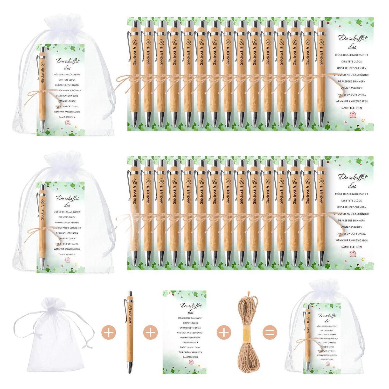 LuxusKollektion Kugelschreiber Glücksstifte 30er Set Geschenk Kollegen