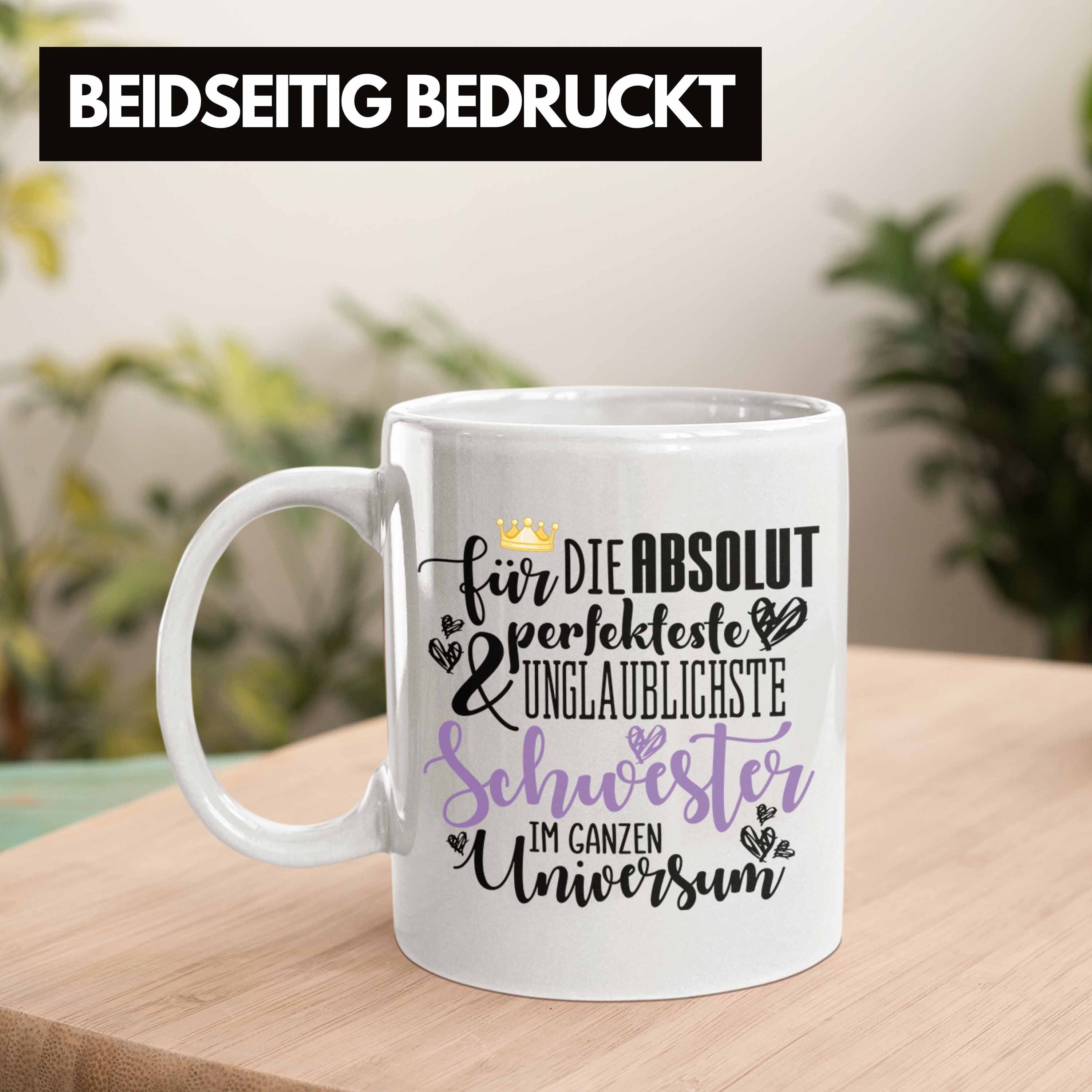 Sister Trendation Best Geschenkideen Bruder Weihnachten Trendation Geburtstag Tasse - Schwestern Schwester Weiss Kaffeetasse Tasse Geschenk Beste Lustig