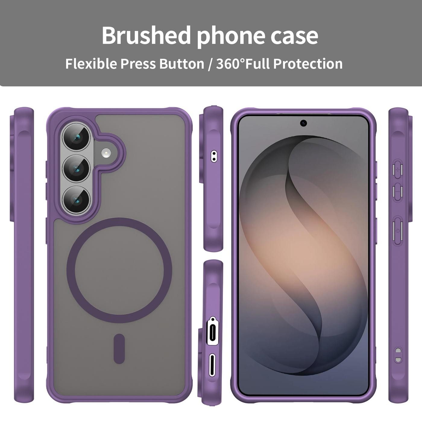 CoolGadget Handyhülle Magnet-Hülle für Samsung Galaxy S26 Schutzhülle magnetisch 6,3 Zoll, Hülle Matt Stoßfest kompatibel mit QI-Laden Zubehör Kameraschutz Case