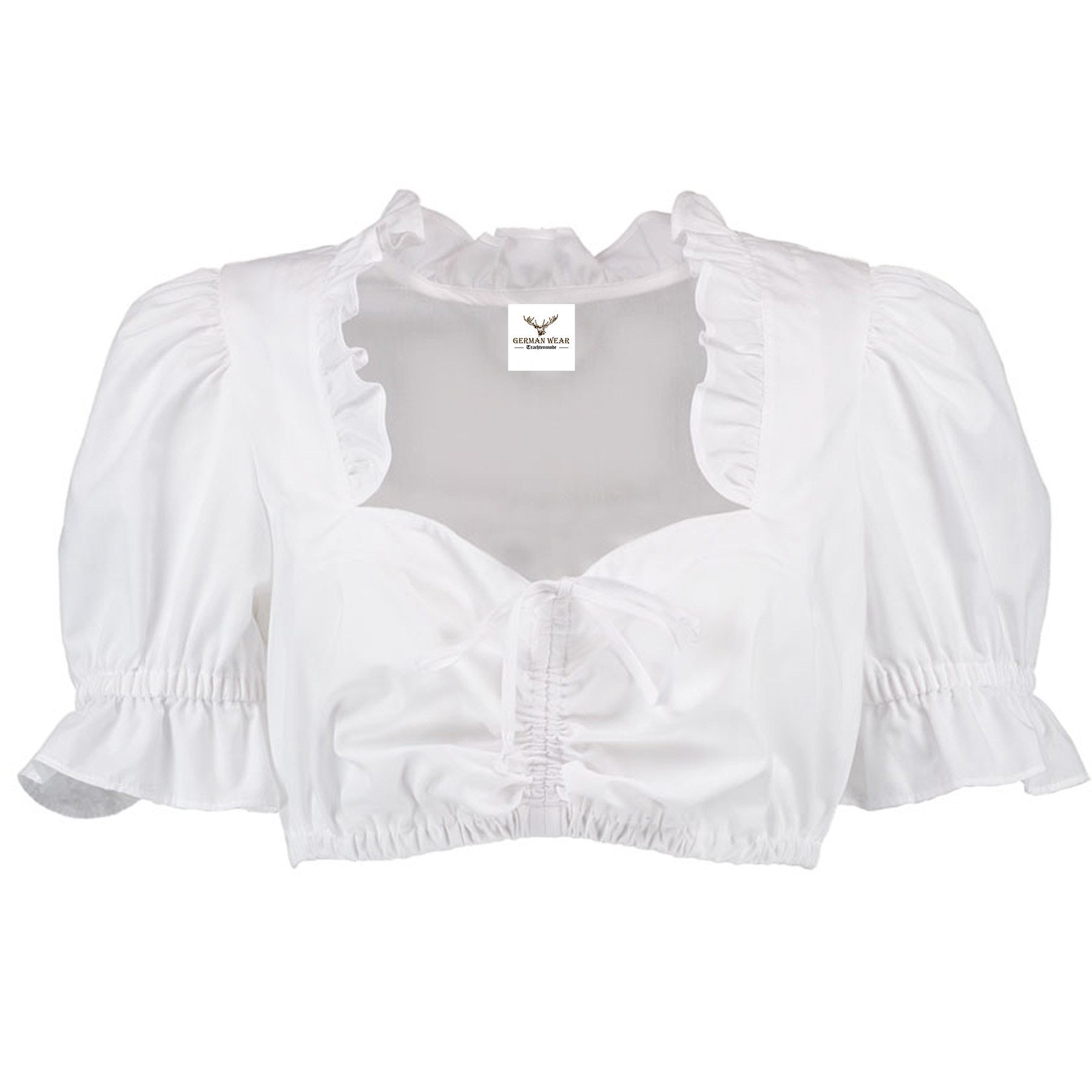 German Wear Dirndlbluse GW1509 Dirndlbluse Trachtenbluse Trachtenmode in Weiß