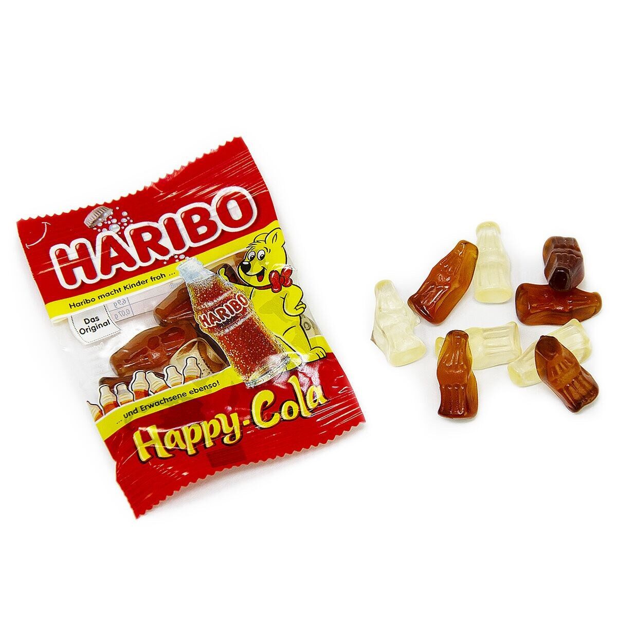 HARIBO Süßigkeit Happy Cola, Dose mit 100 Portionsbeuteln
