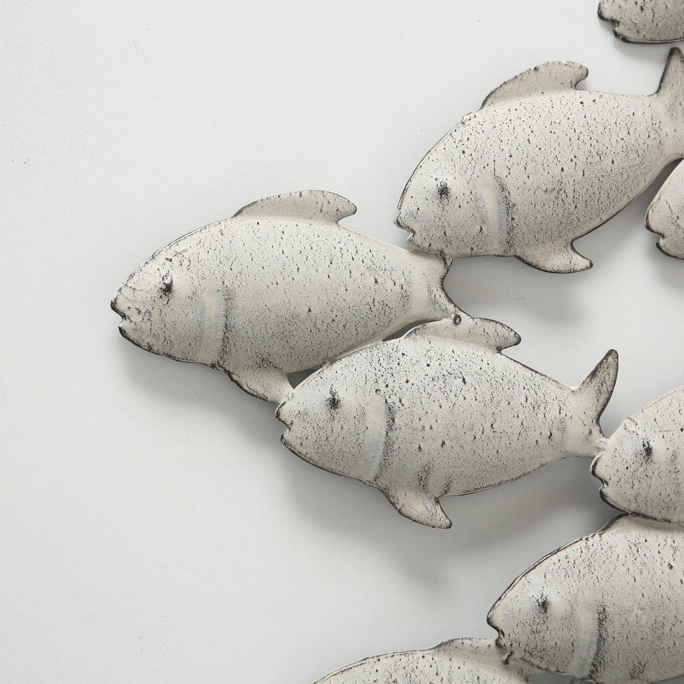 mucHome Wanddekoobjekt Fischschwarm aus Metall, Wandbild Wanddeko Fische günstig online kaufen