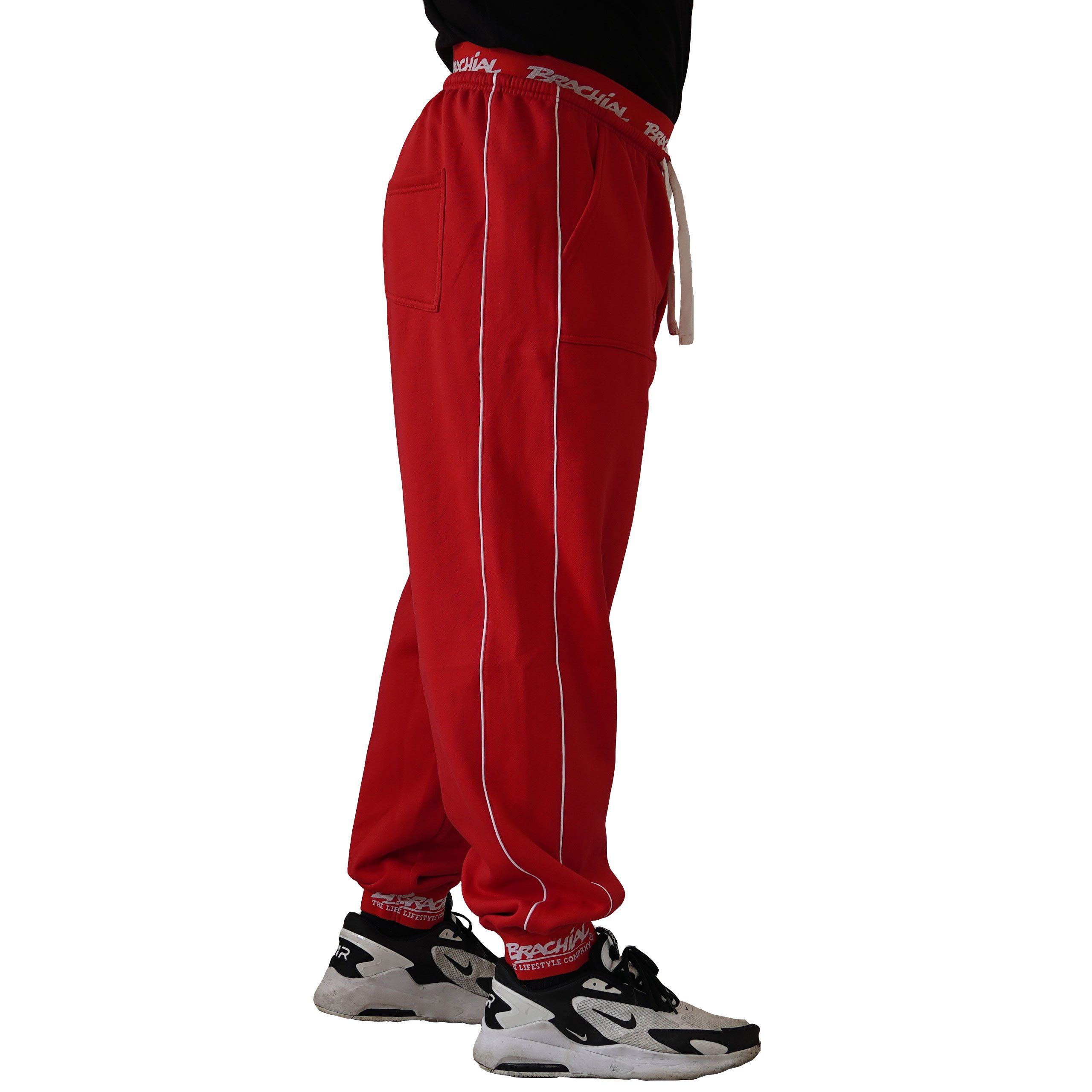 BRACHIAL THE LIFESTYLE COMPANY Sporthose Brachial Sporthose "Spacy" rot/weiß