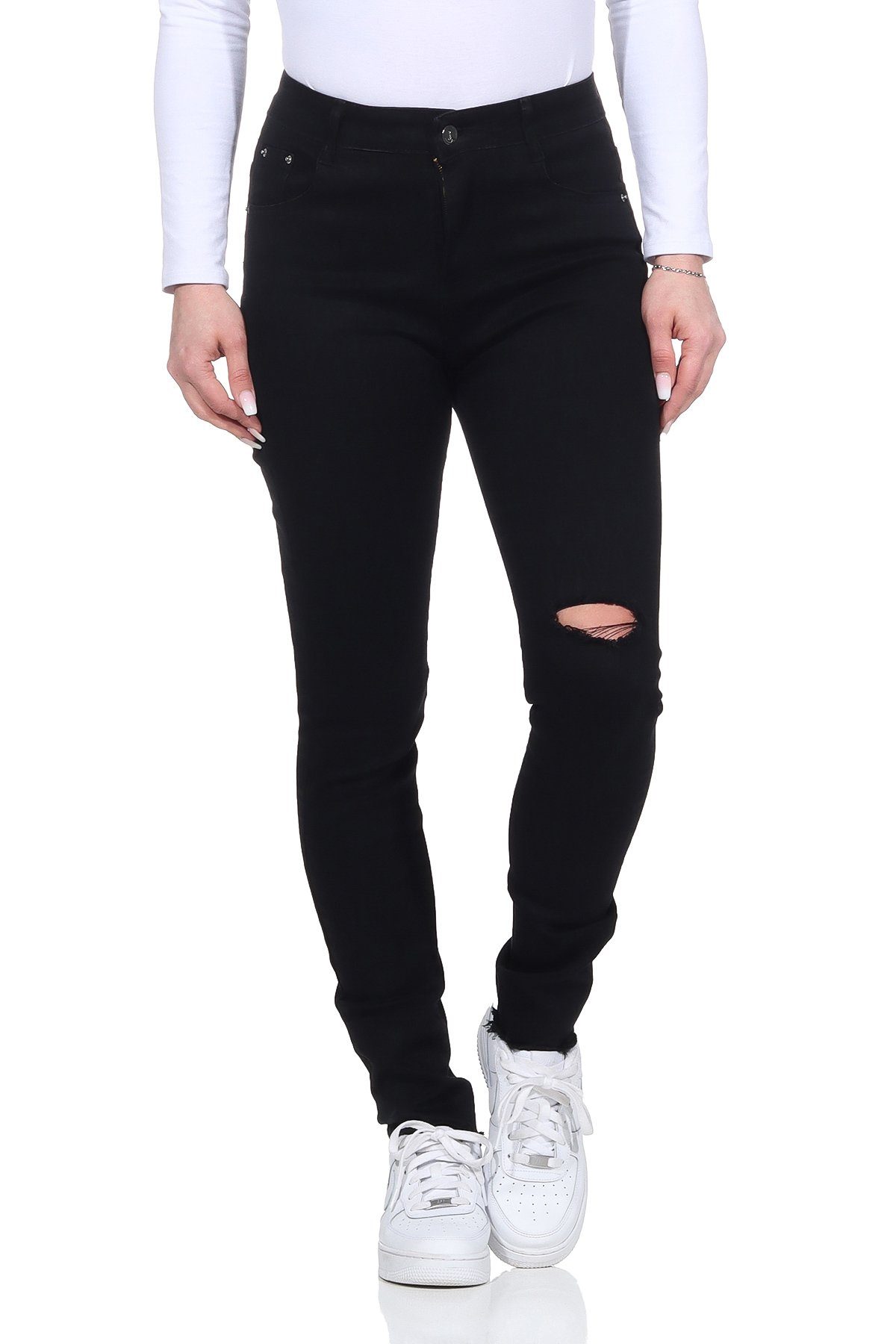 Aurela Damenmode Destroyed-Jeans Damen Jeanshosen im günstig online kaufen