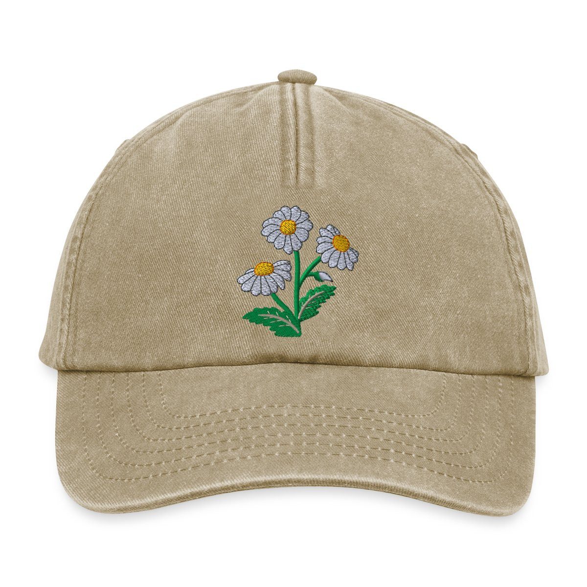 Baseball Cap Gestickte Gänseblümchen Vintage Cap