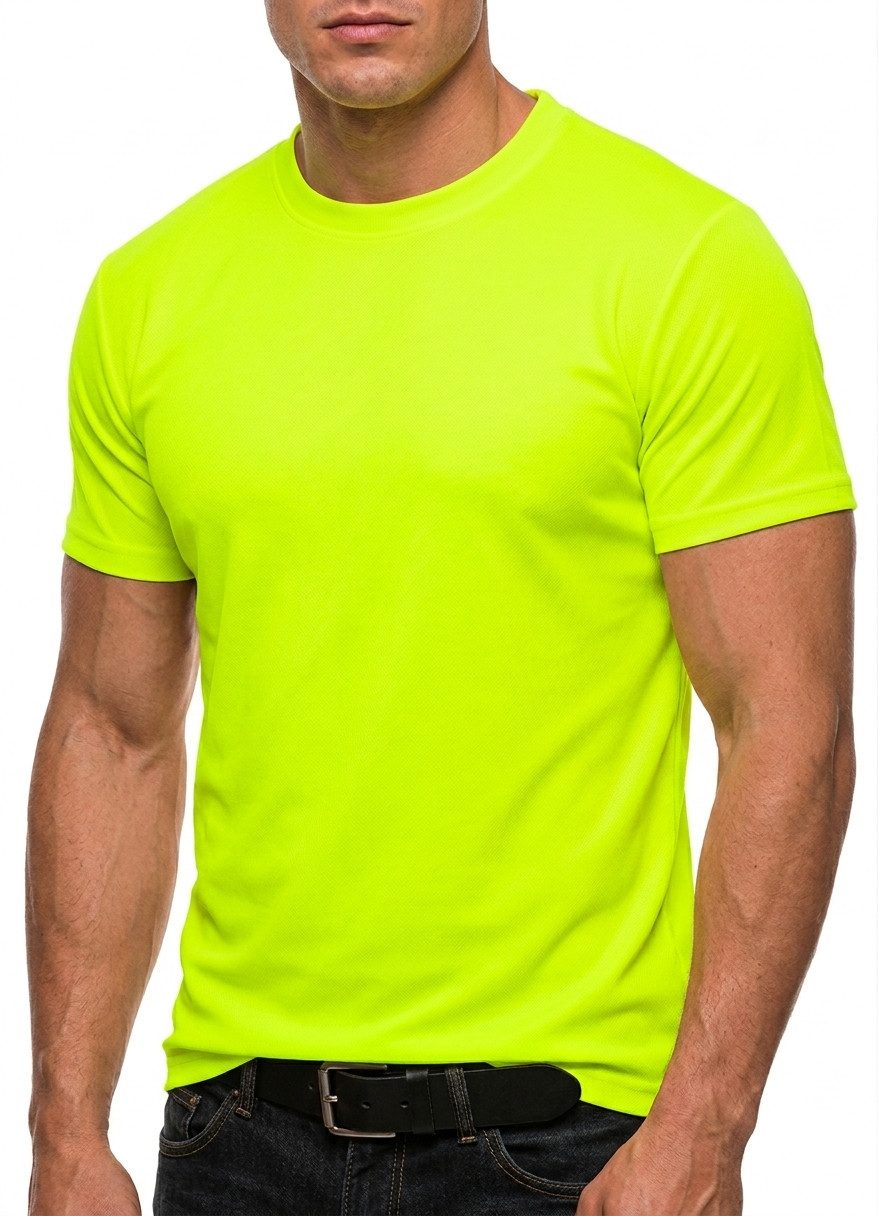 coole-fun-t-shirts T-Shirt NEON T-SHIRT Herren Gr. S- XXL Neongrün, Neongelb, Orange, Pink Neon Leuchtende Farben