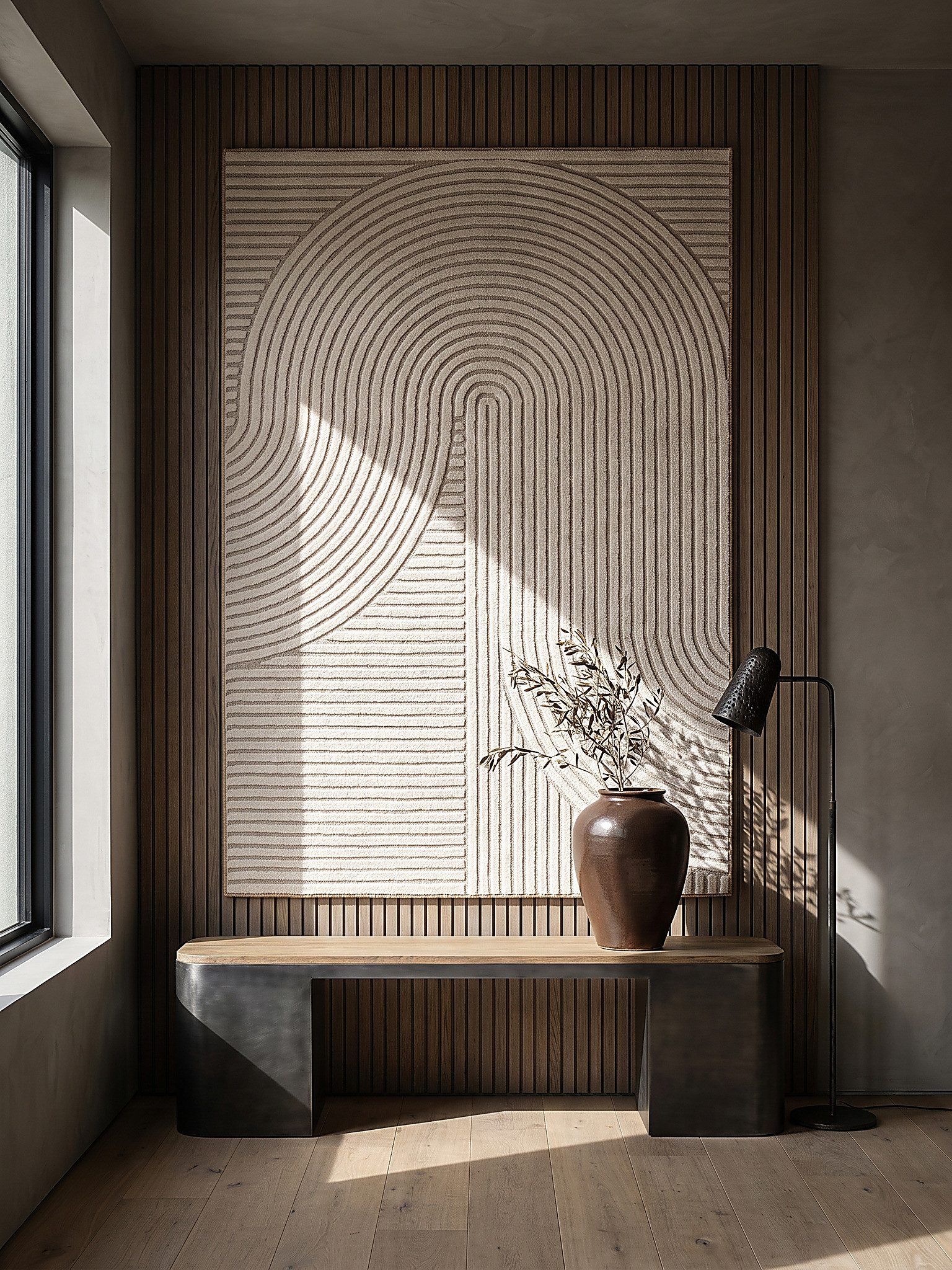 KADIMA DESIGN Teppich CETINA Teppich Kurzflor Beige 80x150 Geometrisch, Läufer, Höhe: 16 mm, Strapazierfähig, Pflegeleicht, Farbecht, Fußbodenheizung-geeignet – Bild 3 von 5