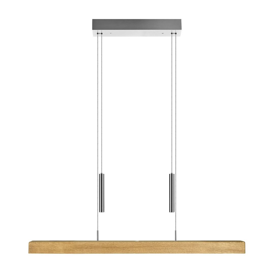 HerzBlut LED-Hängeleuchte Leonora LED mit Unterlicht, Alu LED-Leiste Acryl, satiniert