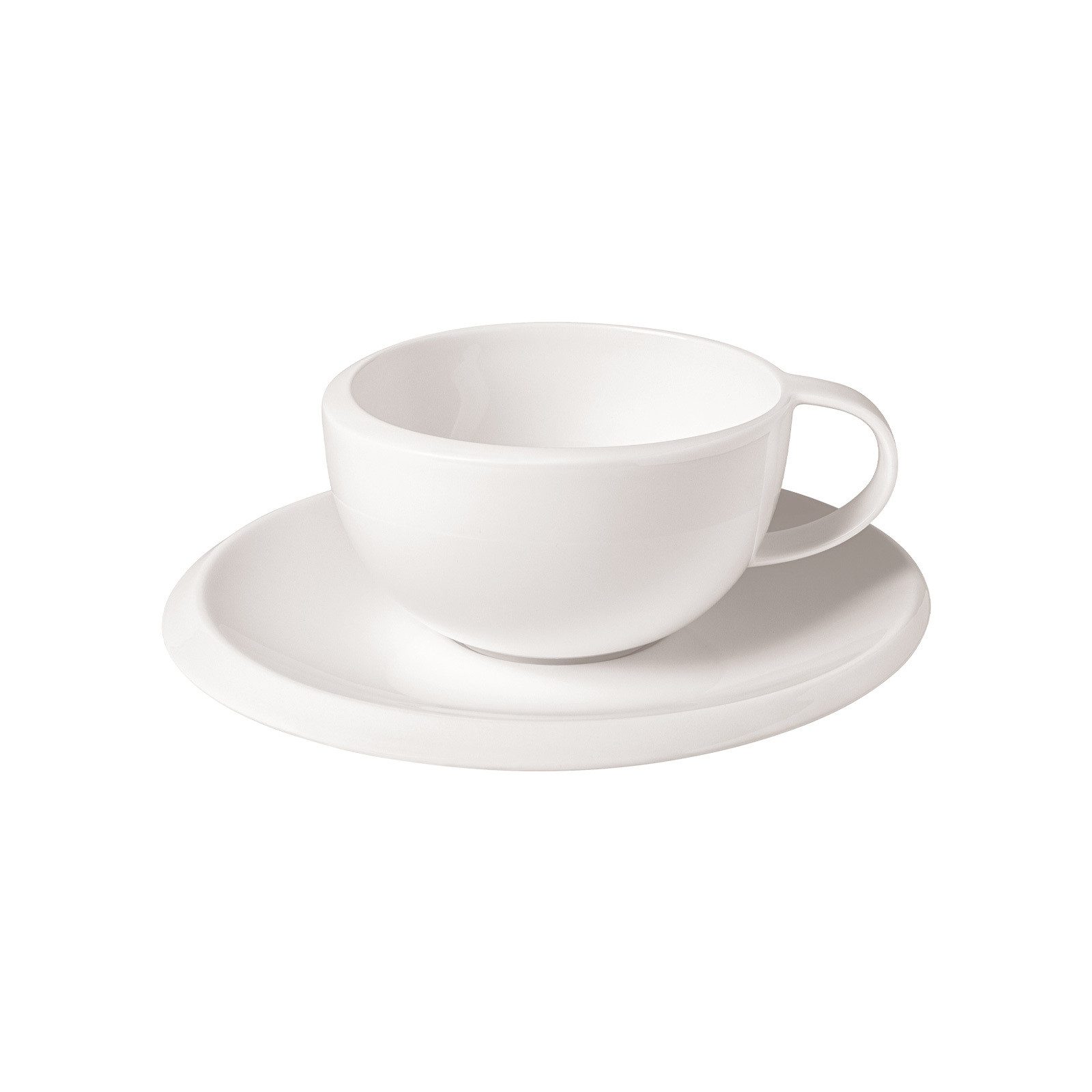 Villeroy & Boch Tasse NewMoon Kaffeetasse mit Untertasse 190 ml, 2-tlg., Porzellan