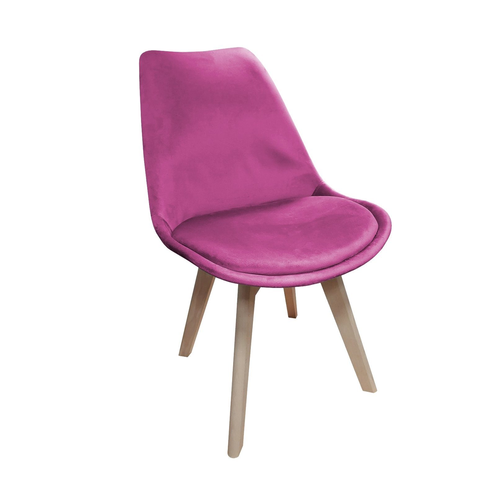 HTI-Living Esszimmerstuhl Stuhl Atlanta Velvet Uni (Einzelstuhl, 1 St), Esszimmerstuhl Samt Pink