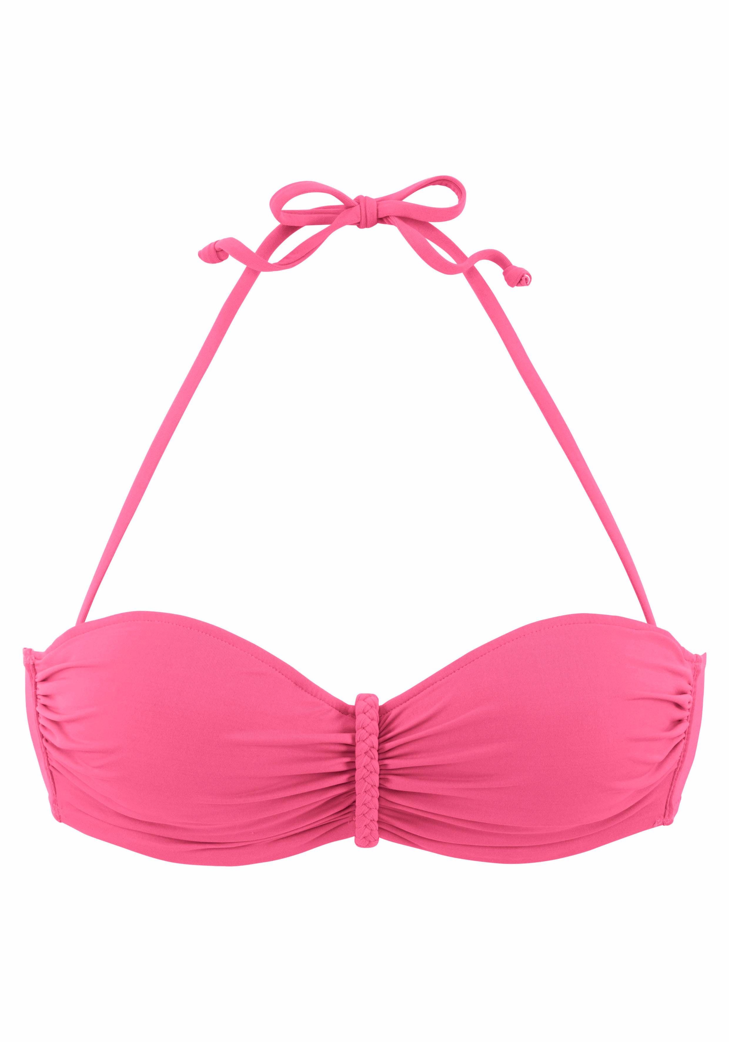 Buffalo Bügel-Bandeau-Bikini-Top Happy, mit geflochtenem Detail günstig online kaufen