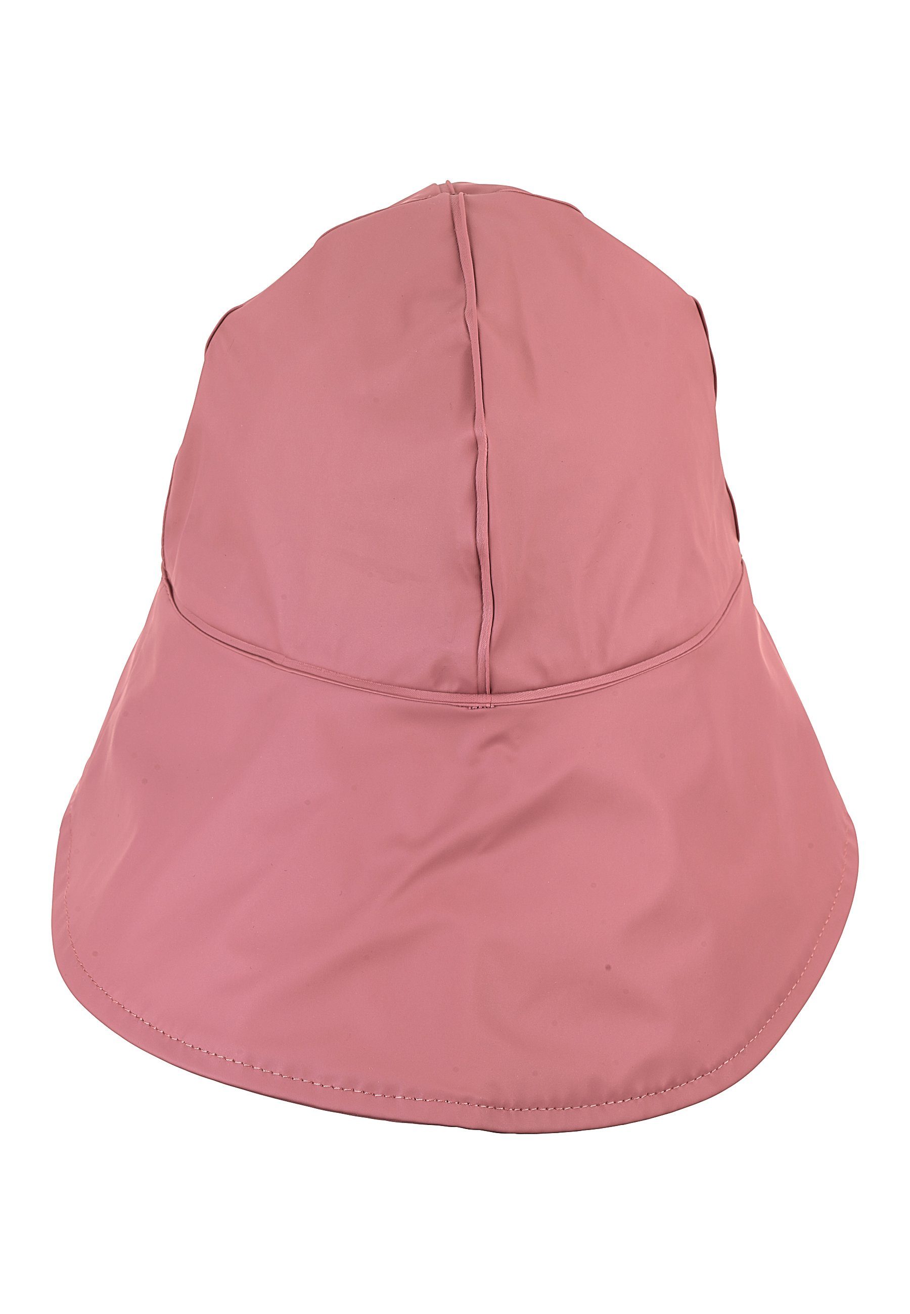 Unifarben (1-St., Beanie uni Sterntaler® Nackenschutz wasserdicht) und mit Wind- Kinder Regenmütze und Schirmmütze Bindeband rosé Regenhut