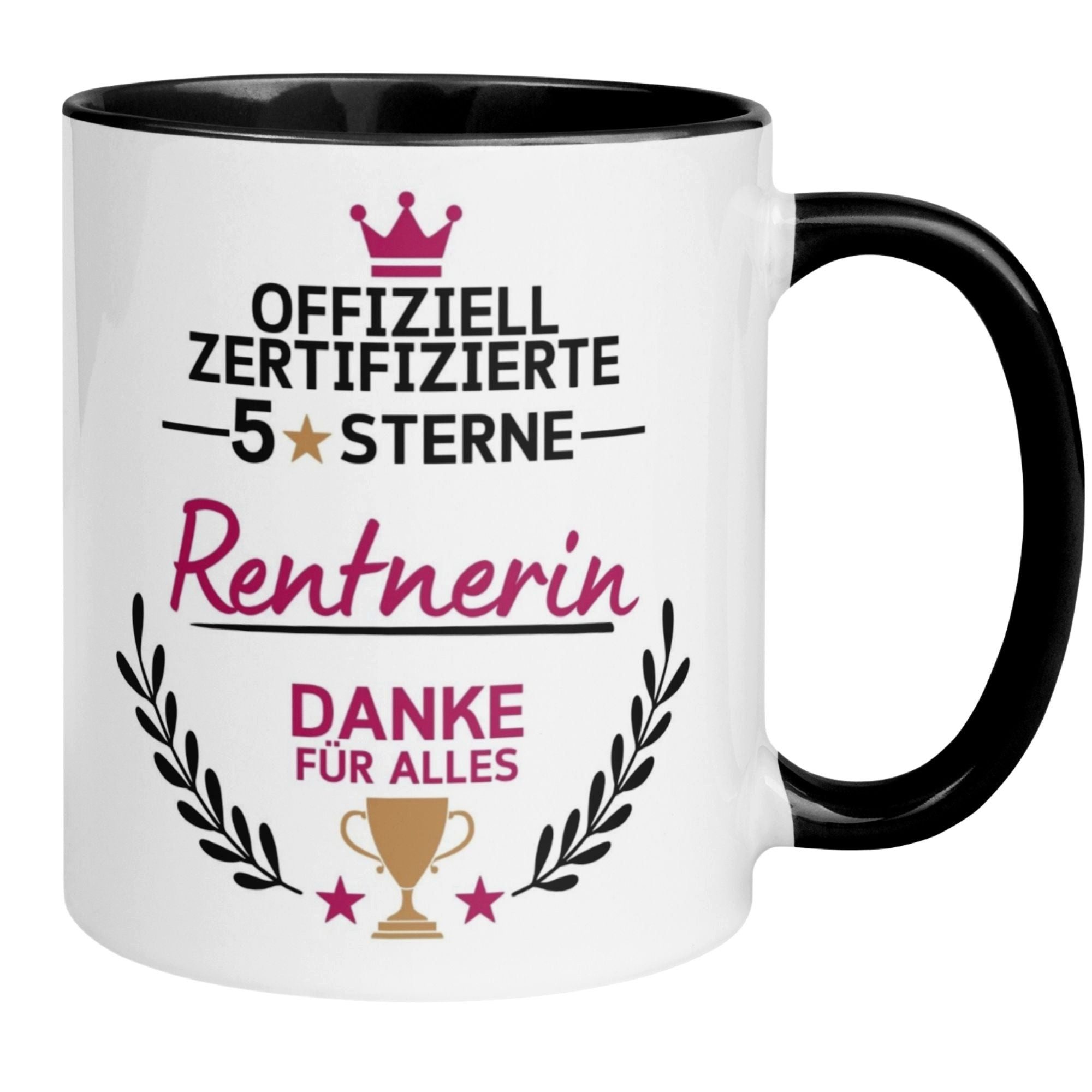 Momentals Tasse Rente Frau – Offiziell zertifizierte 5 Sterne –Geschenk Renteneintritt, Gratis Versand · Links-&Rechtshänder · Spülmaschinenfest