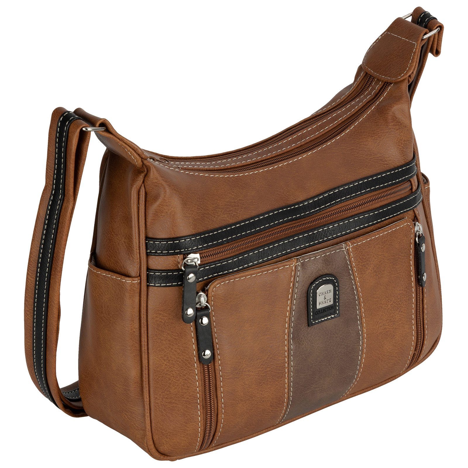 Umhängetasche Damen Tasche Schultertasche Umhängetasche Leder Optik Handtasche