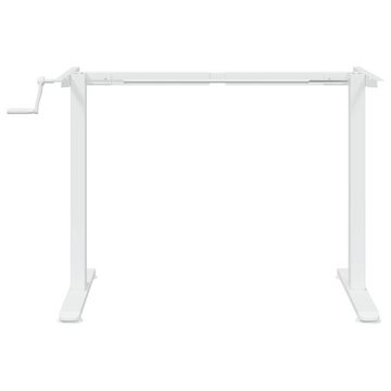 vidaXL Schreibtisch Gestell für Sitz-Steh-Schreibtische Weiß (94-135)x60x(70-114)cm