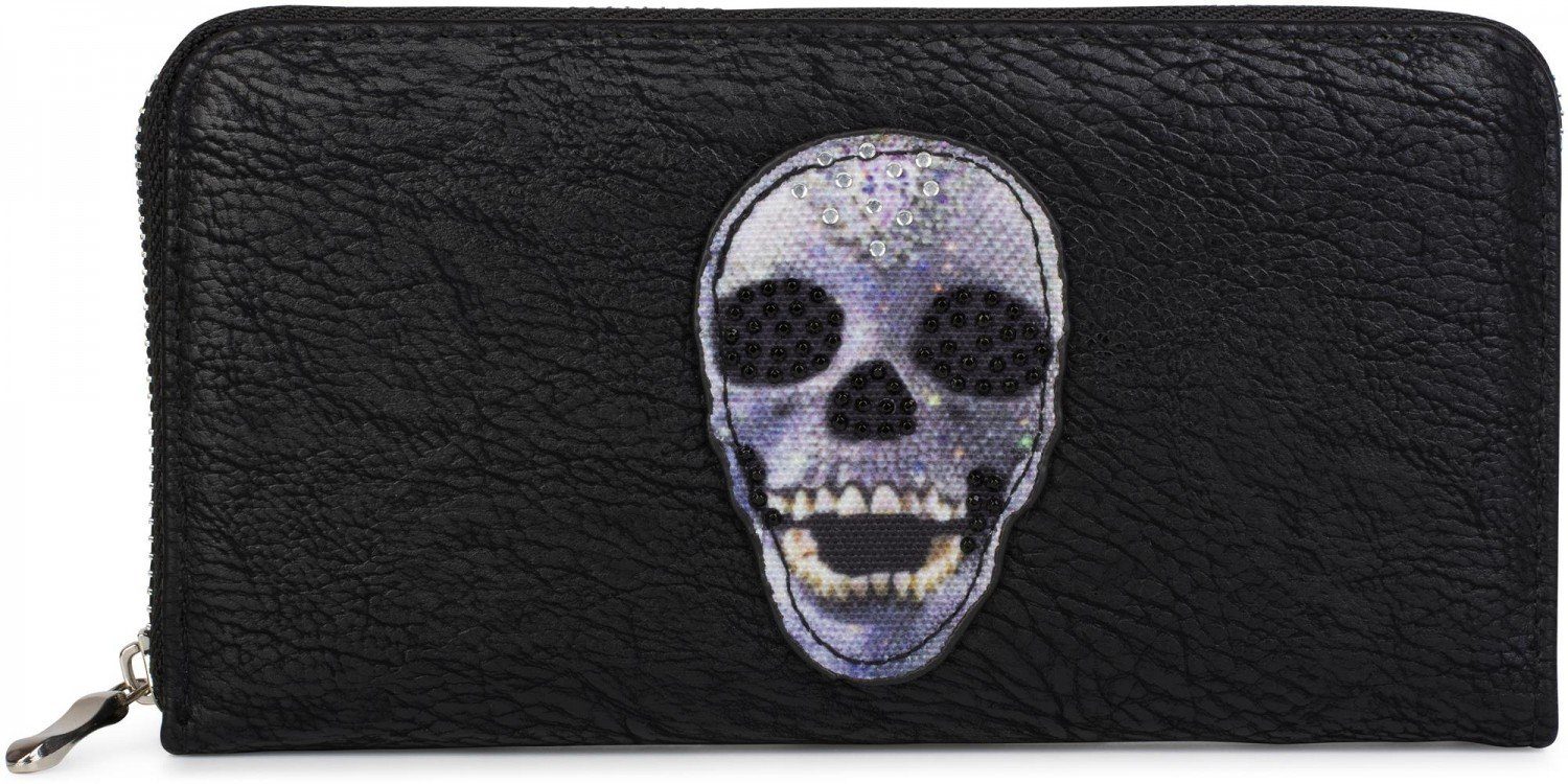 styleBREAKER Geldbörse Geldbörse mit Strass Totenkopf (1-tlg)