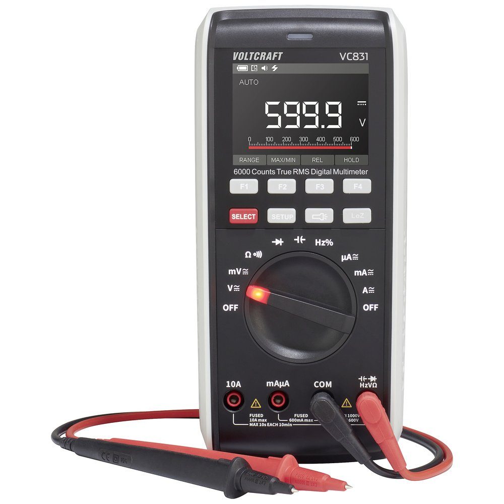 Spannungsprüfer VOLTCRAFT VC831 Hand-Multimeter kalibriert (ISO) digital LoZ CAT III 1