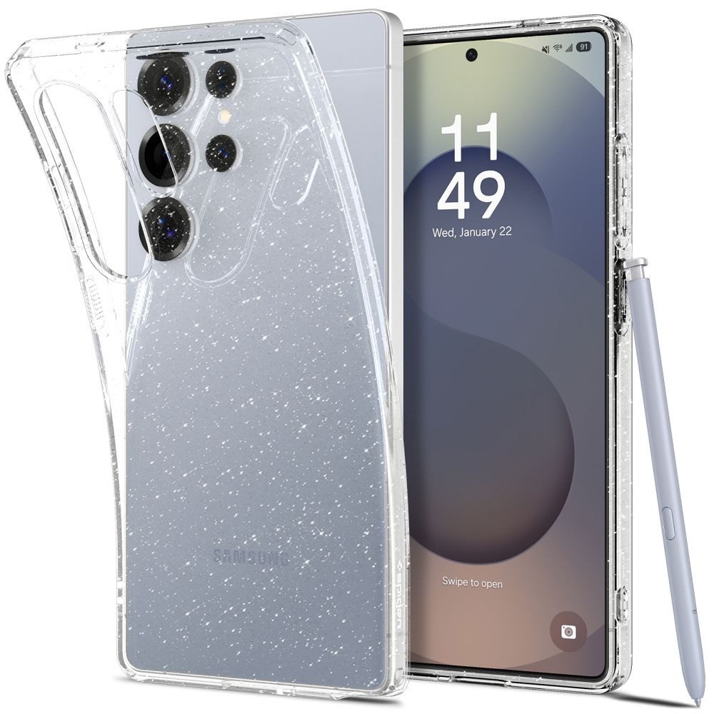 Spigen Handyhülle Schutzhülle Glitzerhülle Smartphonehülle, Glitzer-Optik, transparent, TPU, schlank