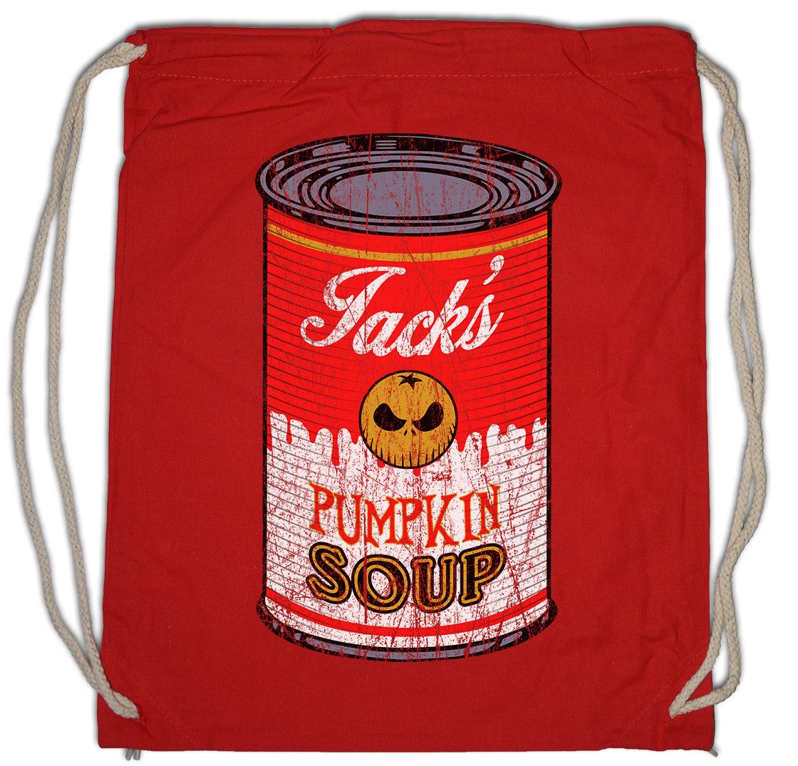 Turnbeutel Jack's Pumpkin Soup I Turnbeutel Kürbis Nightmare Gesicht Skellington