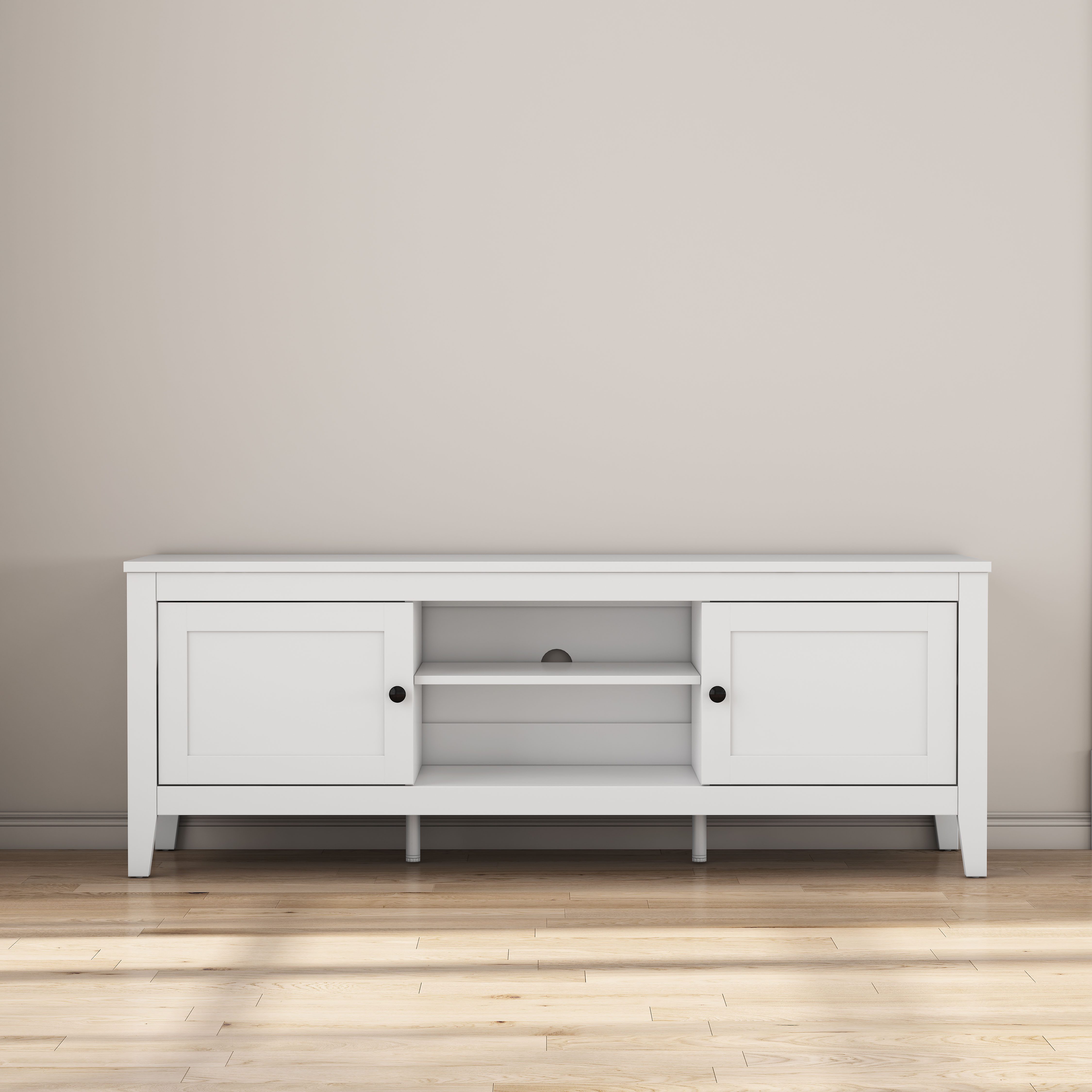 OTTO home TV-Board Avelin, Melaminoberfläche, schwarze Metallgriffe, Breite 150 cm