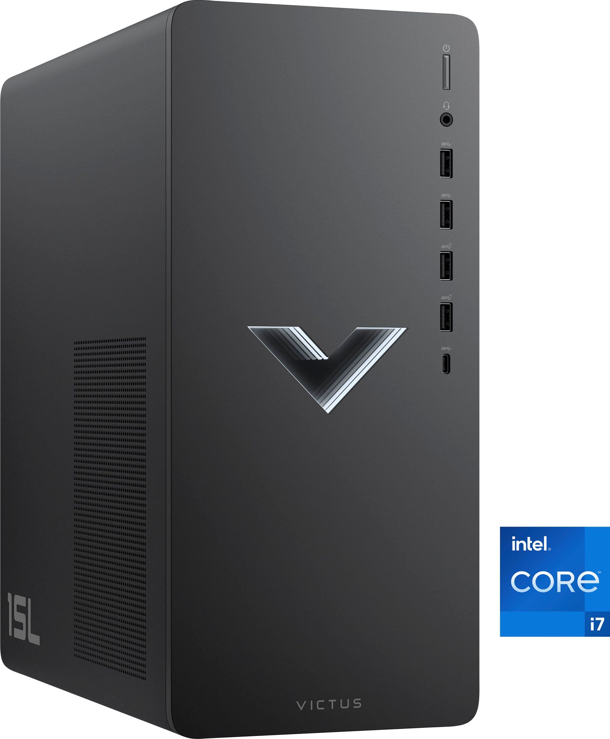 HP Victus Core RAM, Luftkühlung) TG02-1212ng RTX HDD, 4060 GB 13700F, i7 Gaming-PC 32 GB 1000 1000 GeForce Ti, (Intel GB SSD