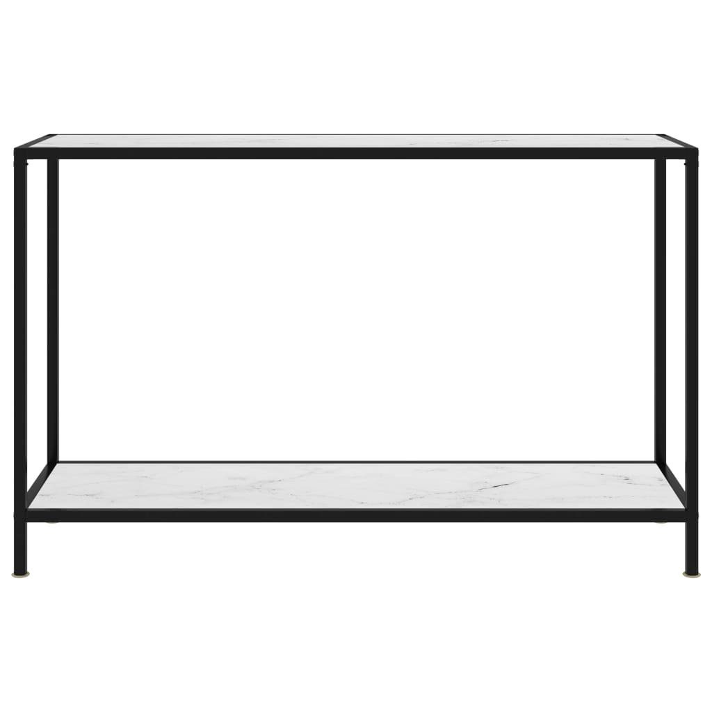 furnicato (1-St) 120x35x75 Weiß cm Beistelltisch Hartglas Konsolentisch