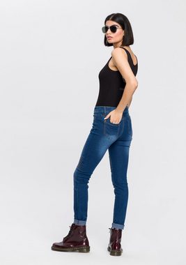 Arizona Skinny-fit-Jeans im Biker- Look Low Waist