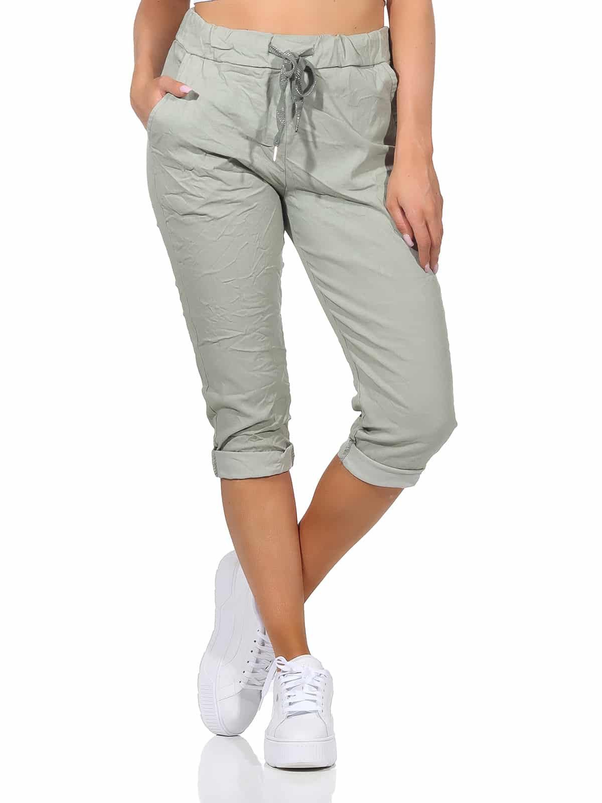 OriginalYou 7/8-Hose Damen Sommerhose Caprihose Kurze Hose moderne Knittero günstig online kaufen